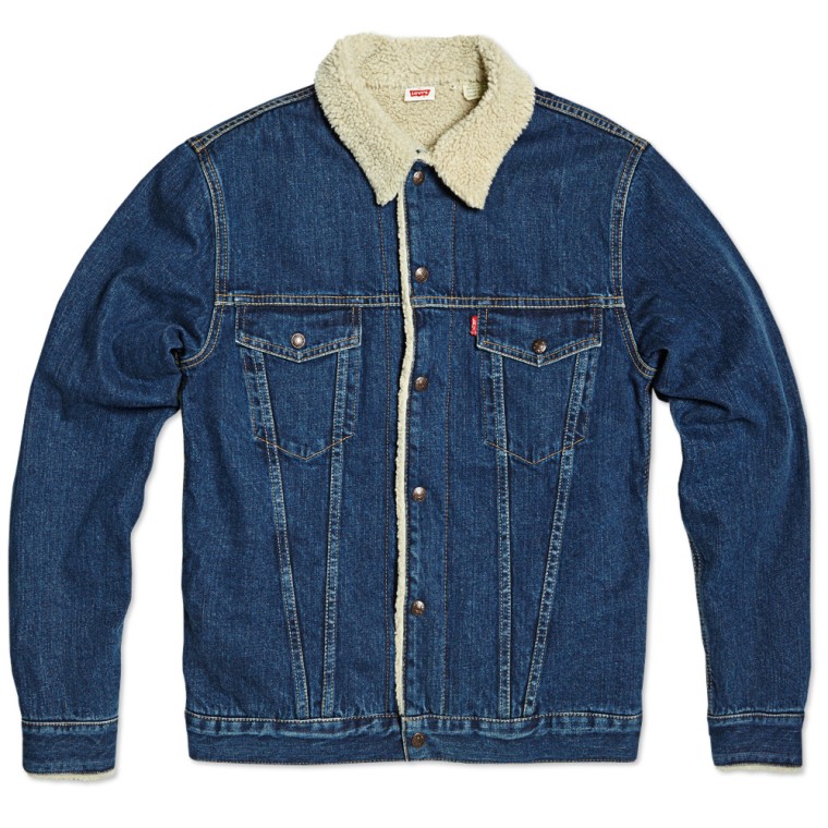 Levi's Vintage 1970s Sherpa Lined Trucker Jacket (Rinse Indigo) END.