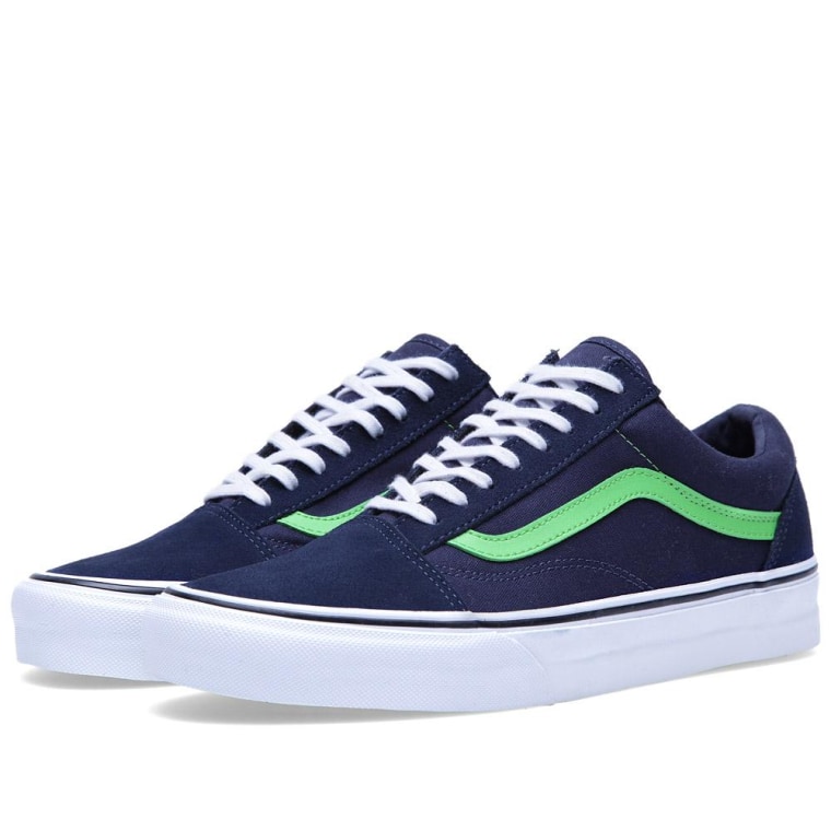 vans old skool dress blue green flash vans old skool dress blue green flash