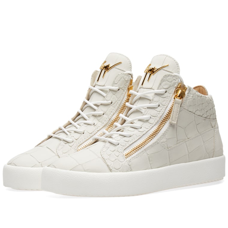White Shoes Gold Zip White Shoes Gold Zip