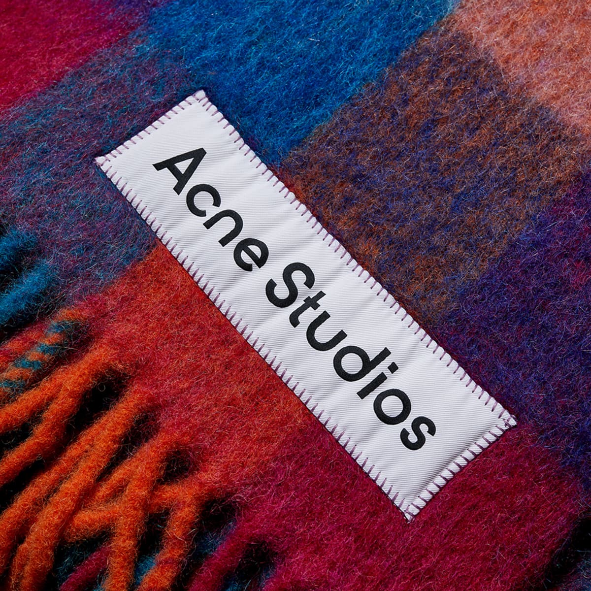 Acne Studios Vally Check Blanket Fuchsia Yellow Blue END SG Acne studios vally check blanket fuchsia yellow blue end sg