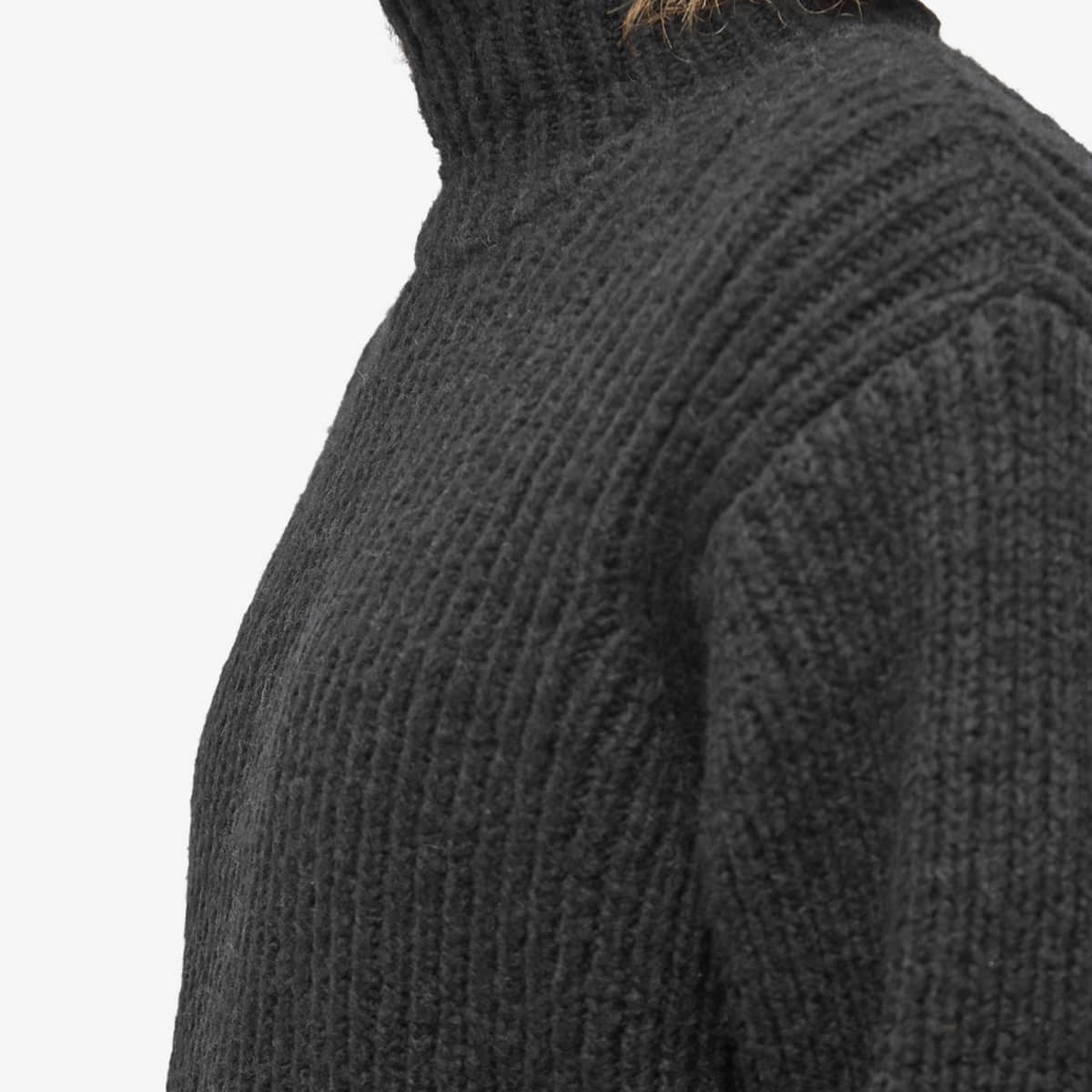 Auralee Baby Camel Chunky Funnel Neck Knit Black END. (ES)