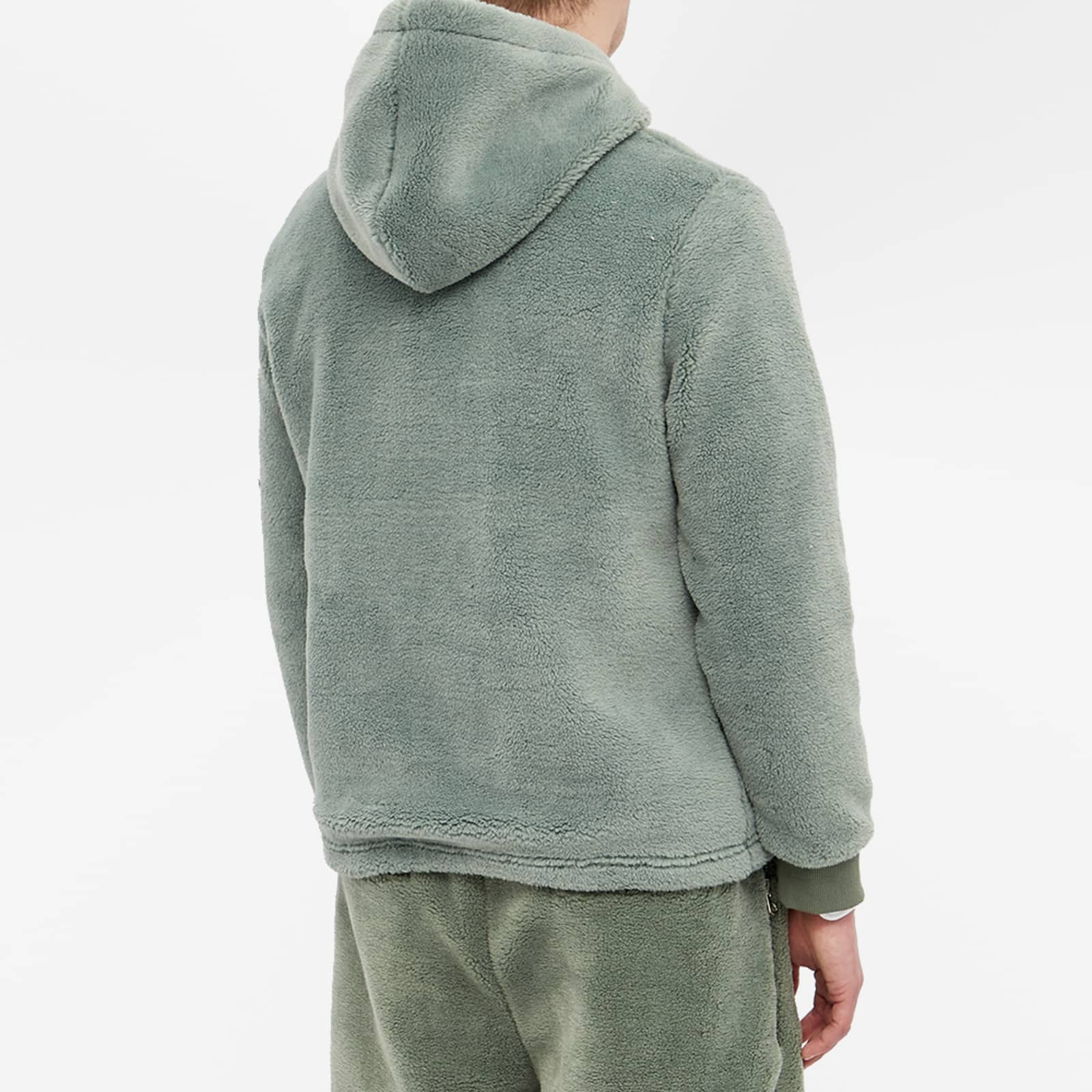 Sherpa hoodie green clearance