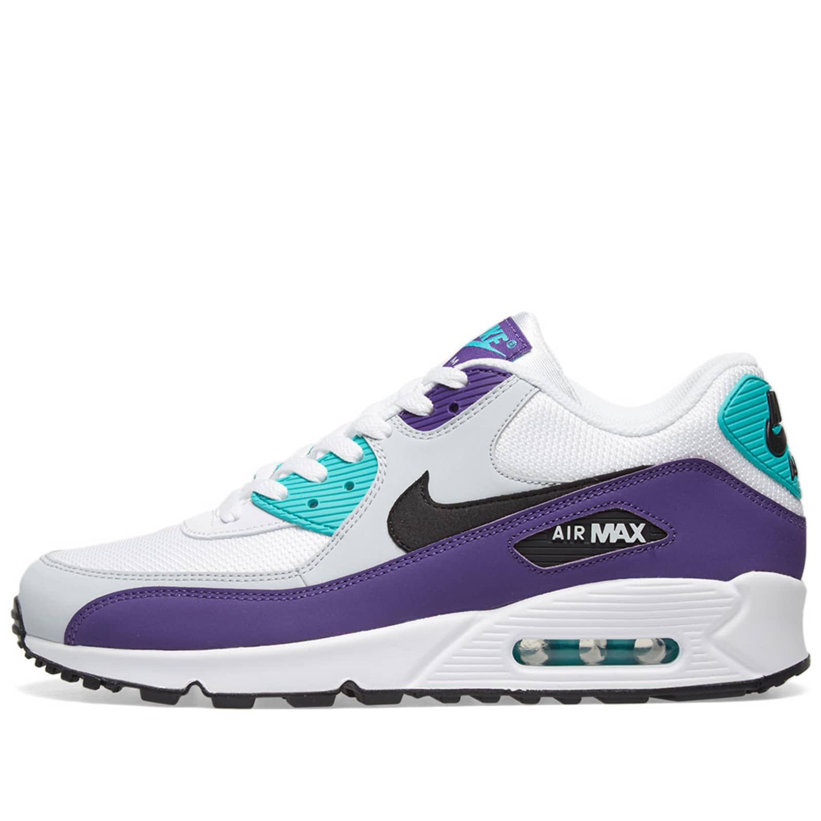 Nike Air Max 90 Essential - White, Jade & Purple