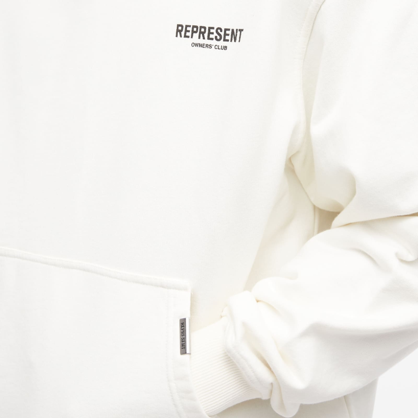 Represent Owners Club Popover Hoodie - Flat White