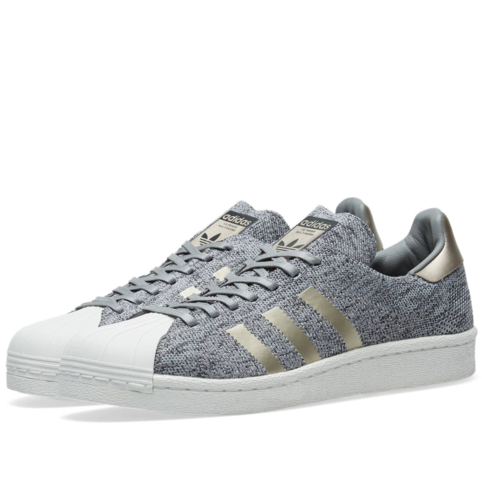 superstar primeknit men silver