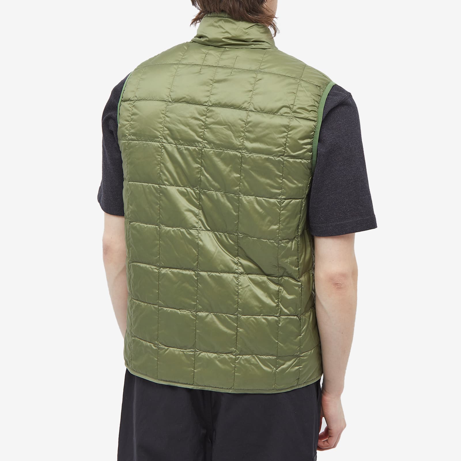 Taion High Neck Zip Down Vest Olive END. (GB)