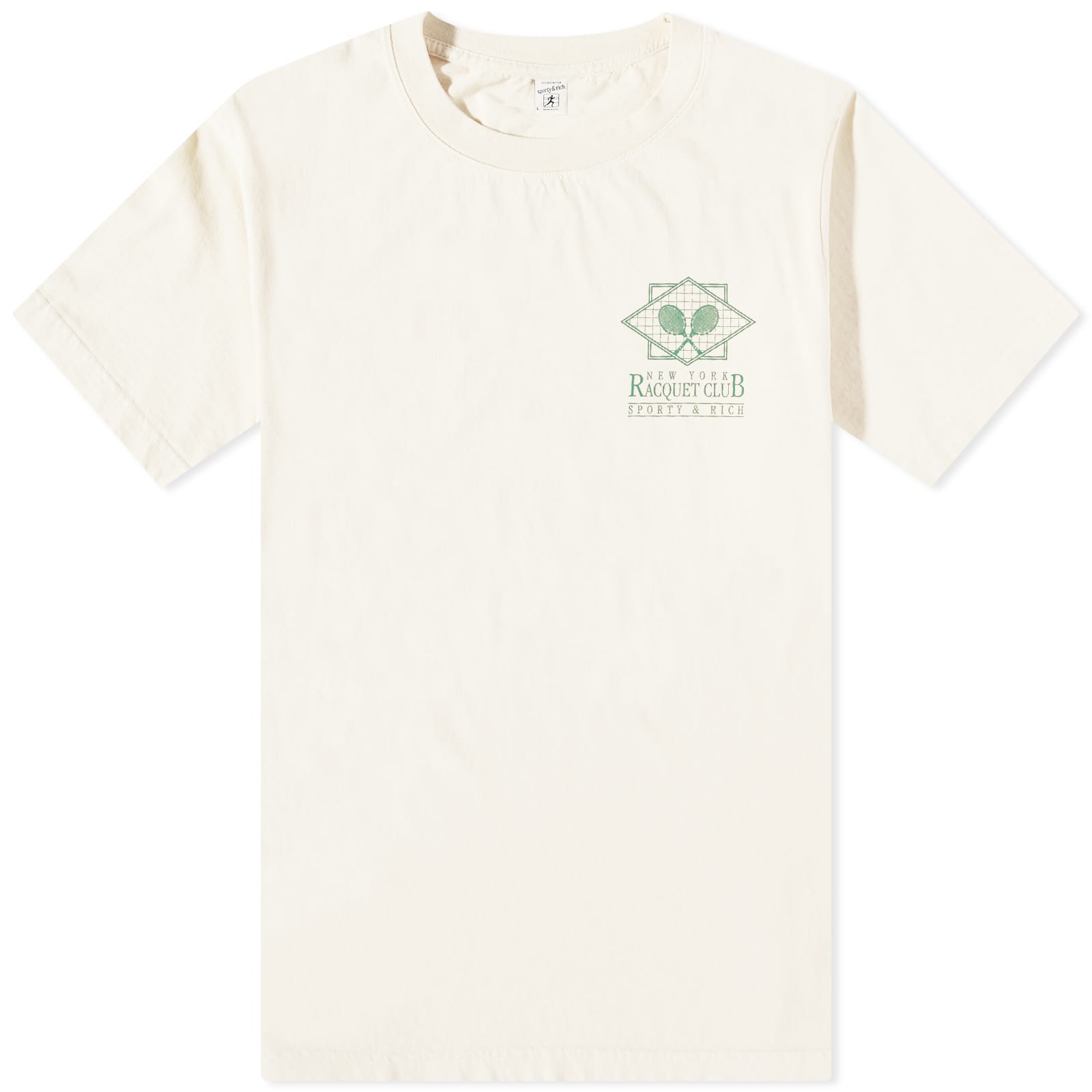 Sporty Rich NY Racquet Club T Shirt Cream Verde END Global 