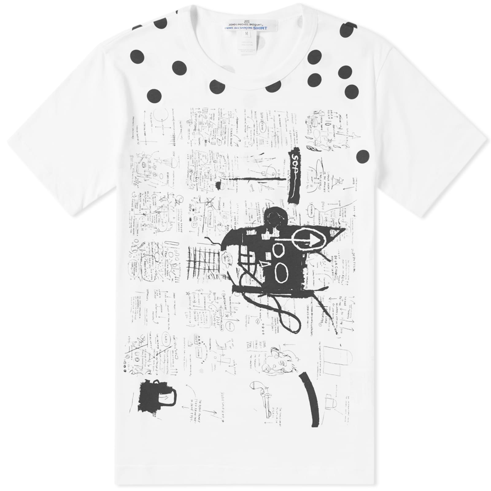 Comme des Garcons SHIRTx Jean-Michel Basquiat Print Tee - White & Print H