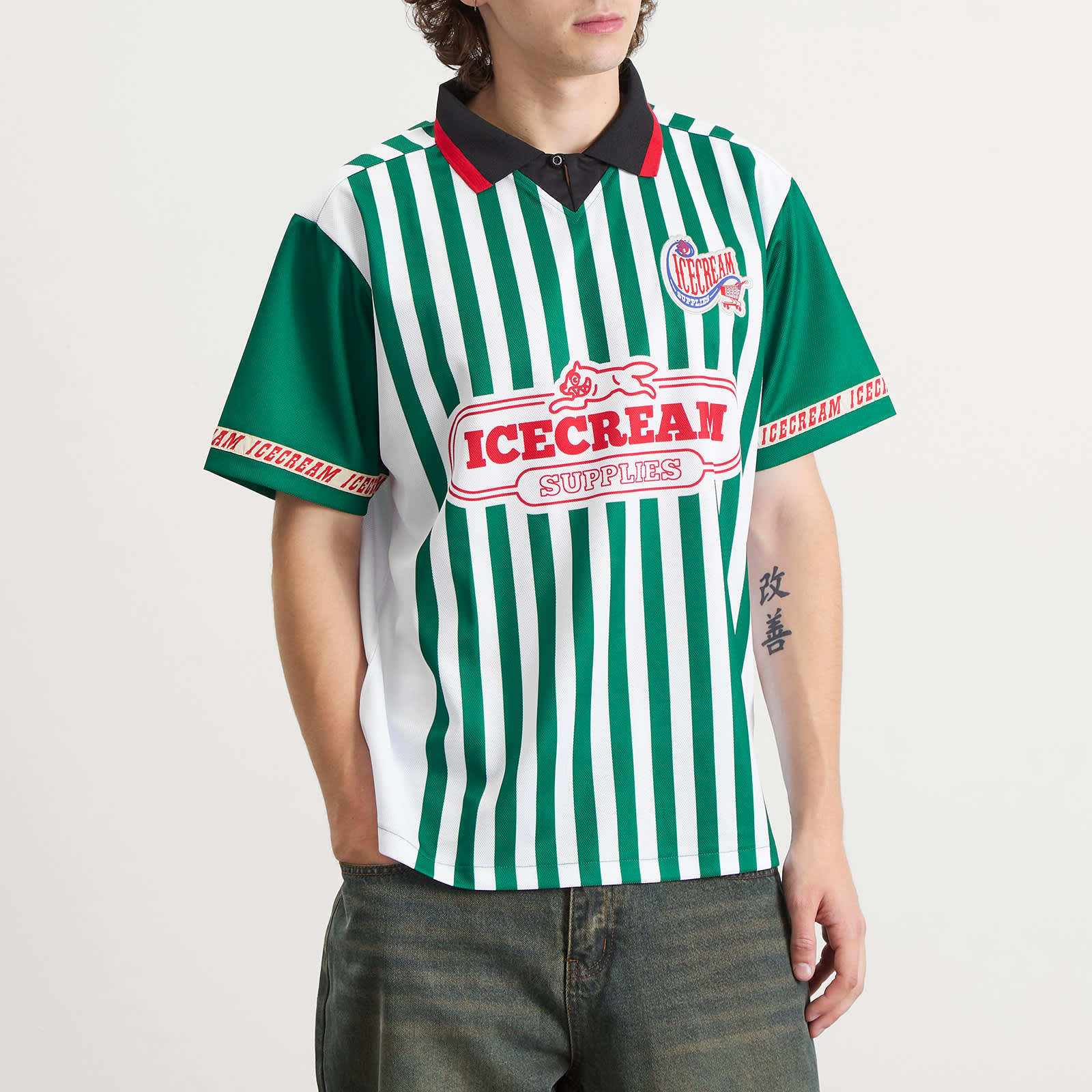 ICECREAM Striped Football Shirt