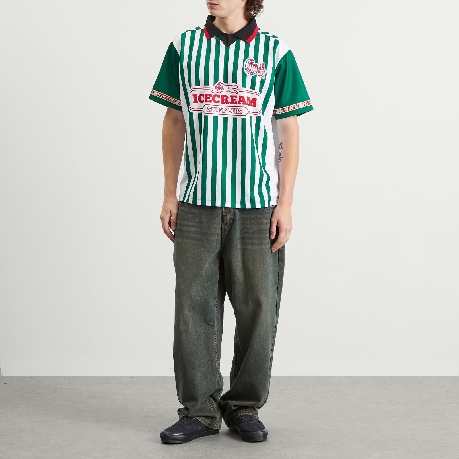 ICECREAM Striped Football Shirt