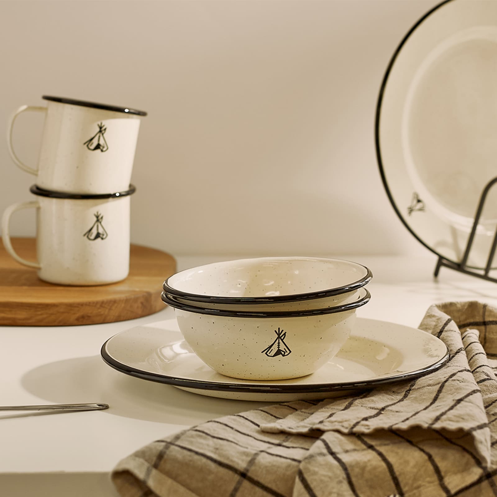 Pendleton Camp Enamelware Off White END. (US)