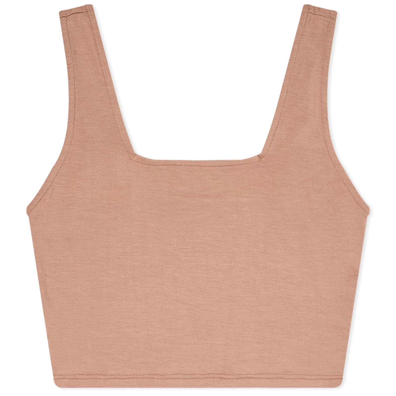 Joah Brown Square Neck Crop Tank Top Sienna END.