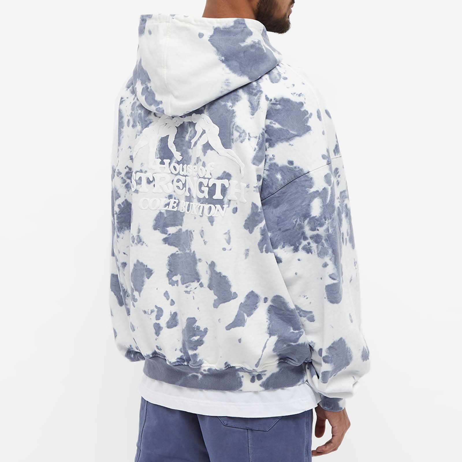 Cole Buxton Tie Dye Hoodie Blue Tie Dye END.