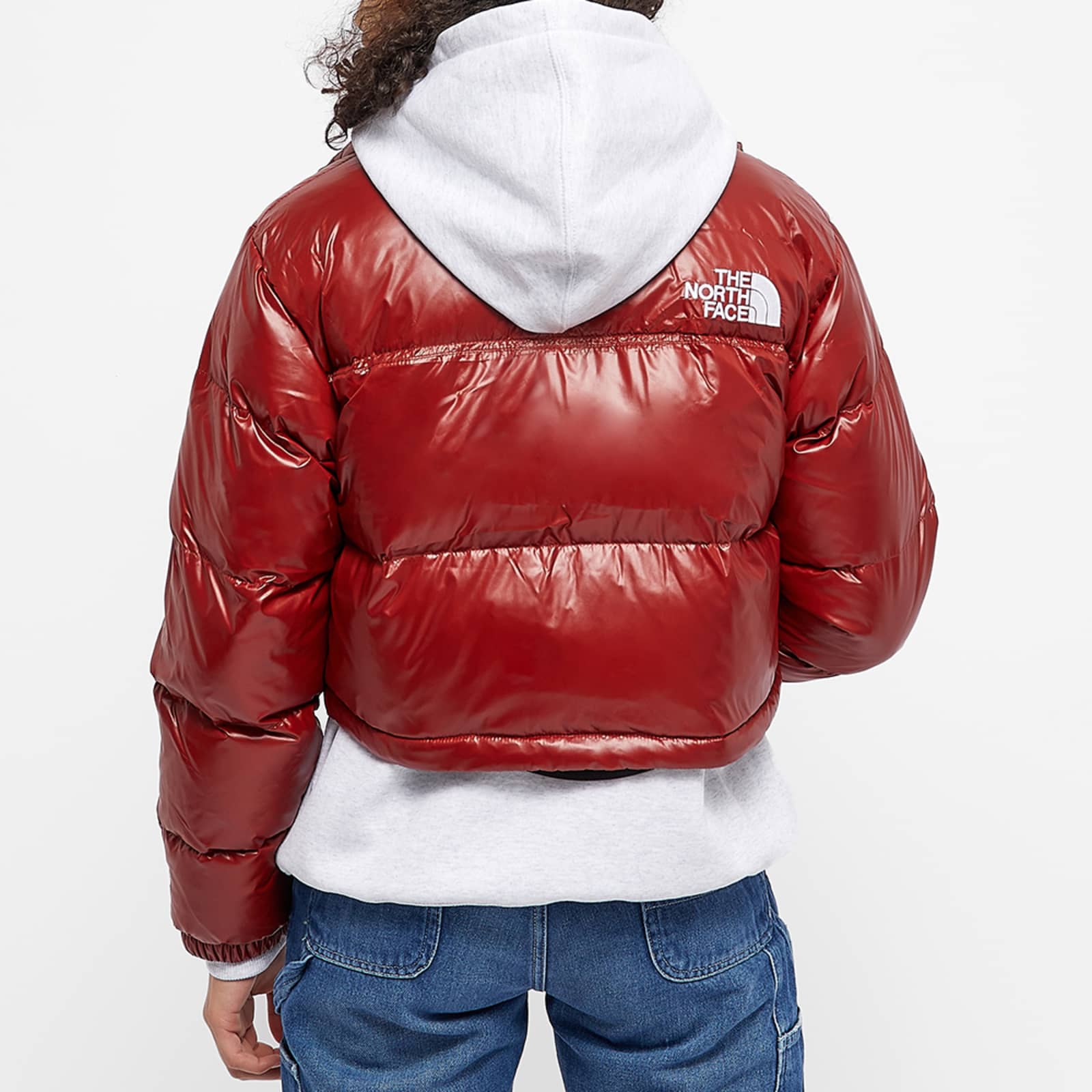 The North Face Nuptse Cropped Puffer Jacket - Brick House Red