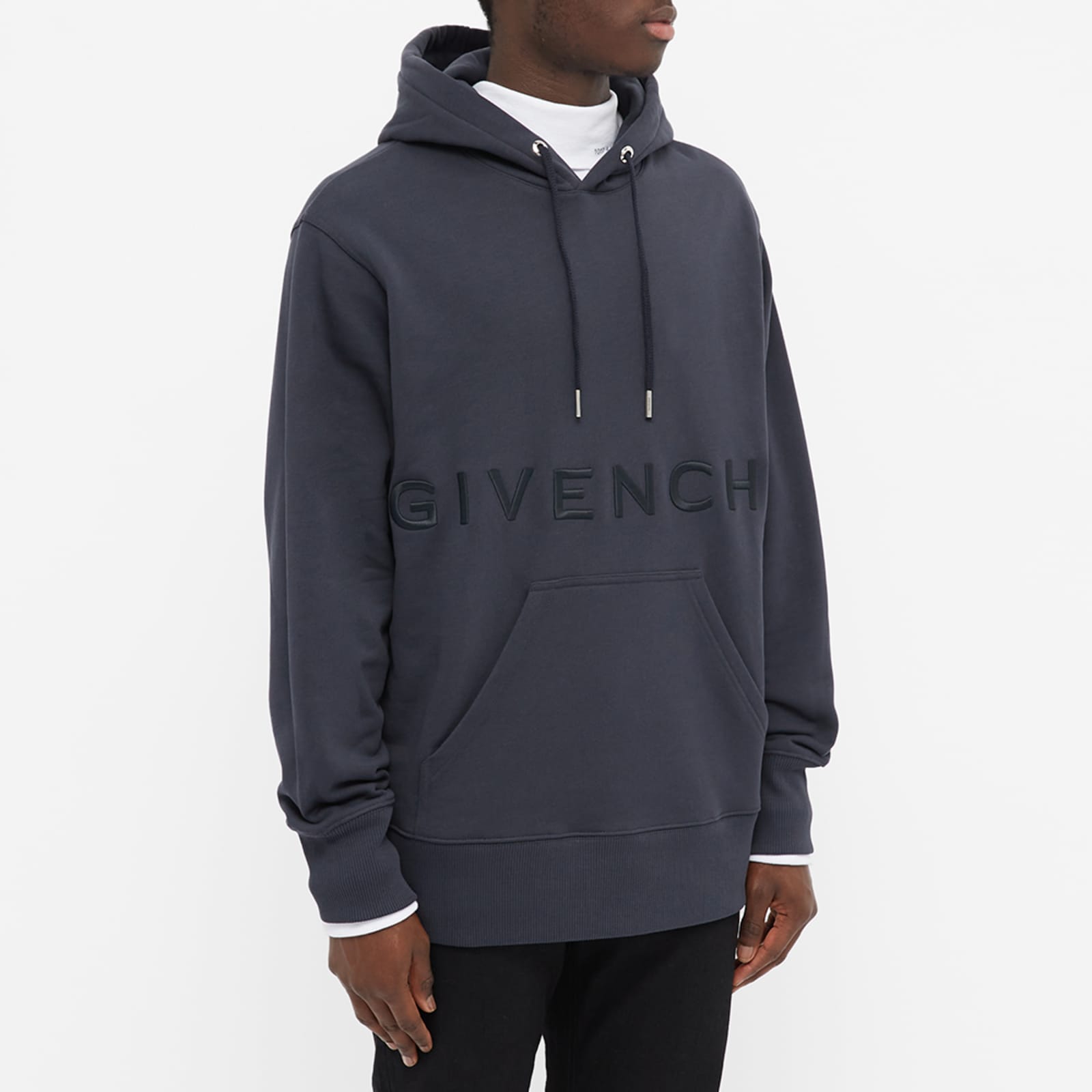 Givenchy Classic Embroidered Hoodie - Night Blue