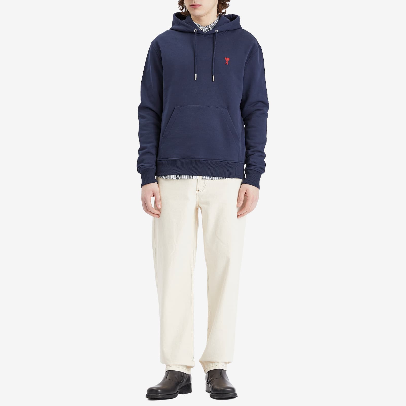 AMI Paris Ami De Coeur Hoodie - Night Blue