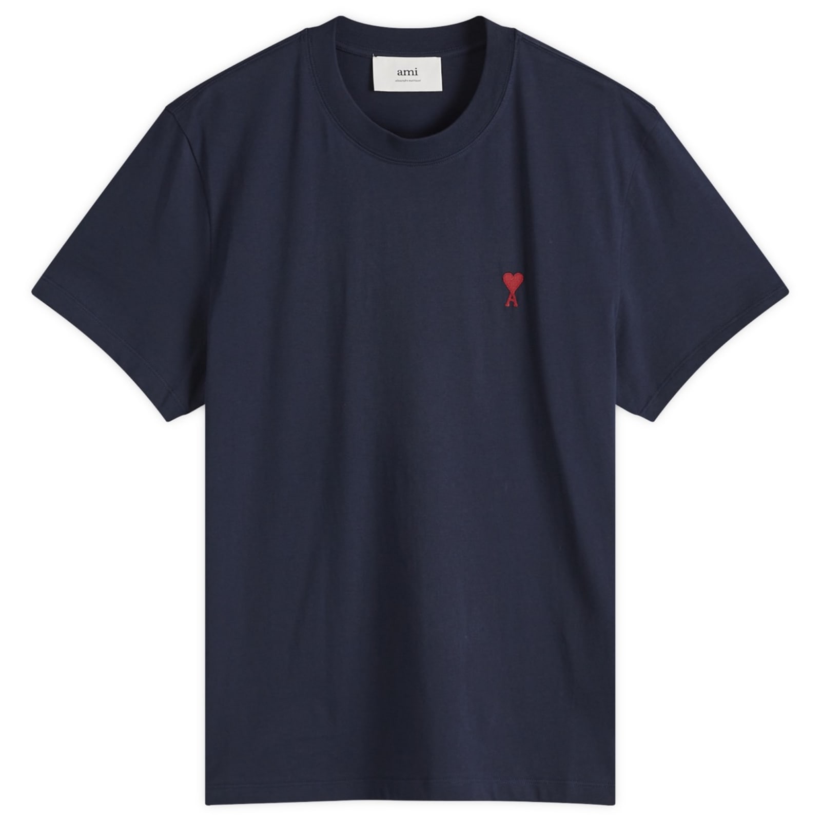 AMI Paris Small Red ADC Classic T-Shirt - Night Blue