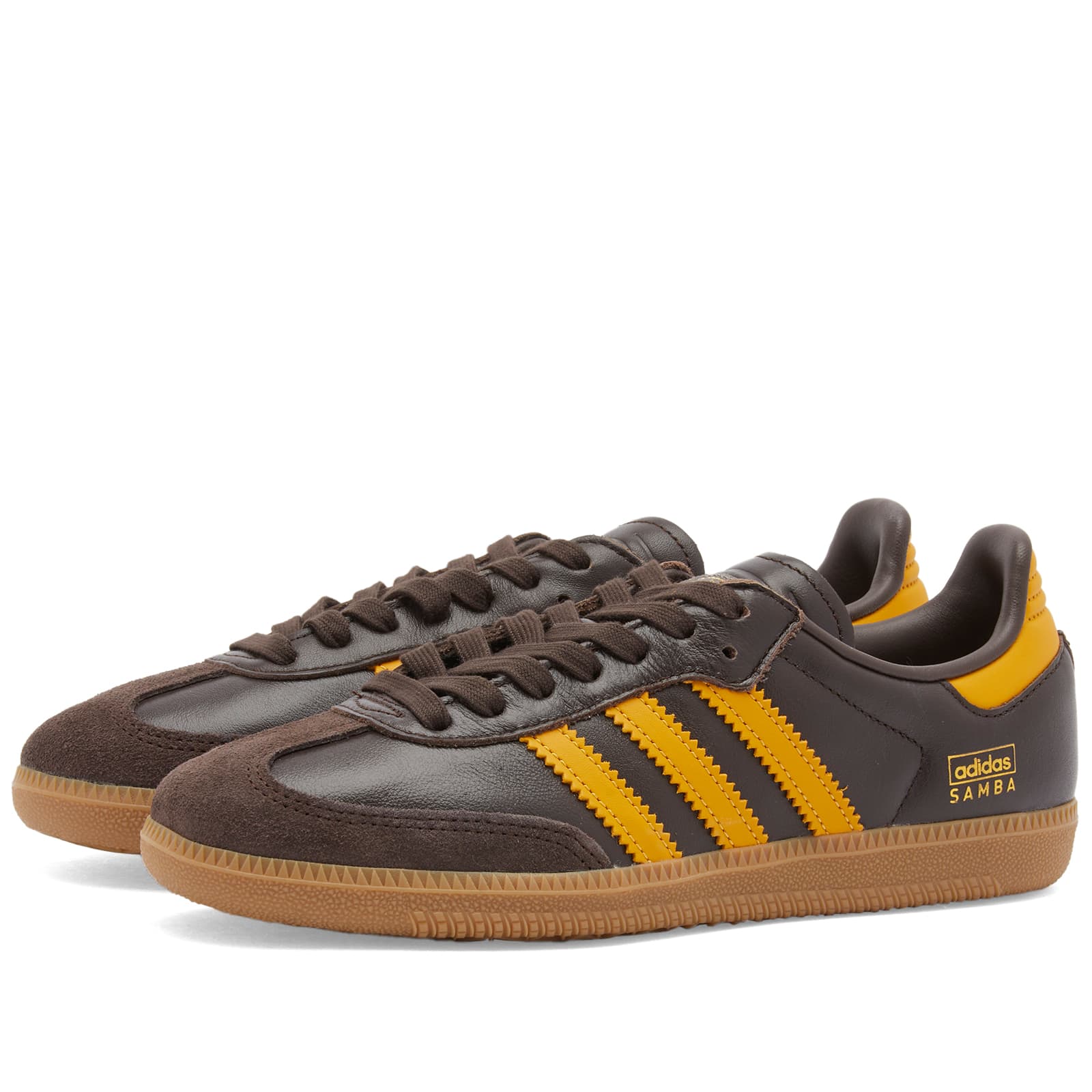 Adidas Samba OG - Dark Brown, Preloved Yellow & Gum