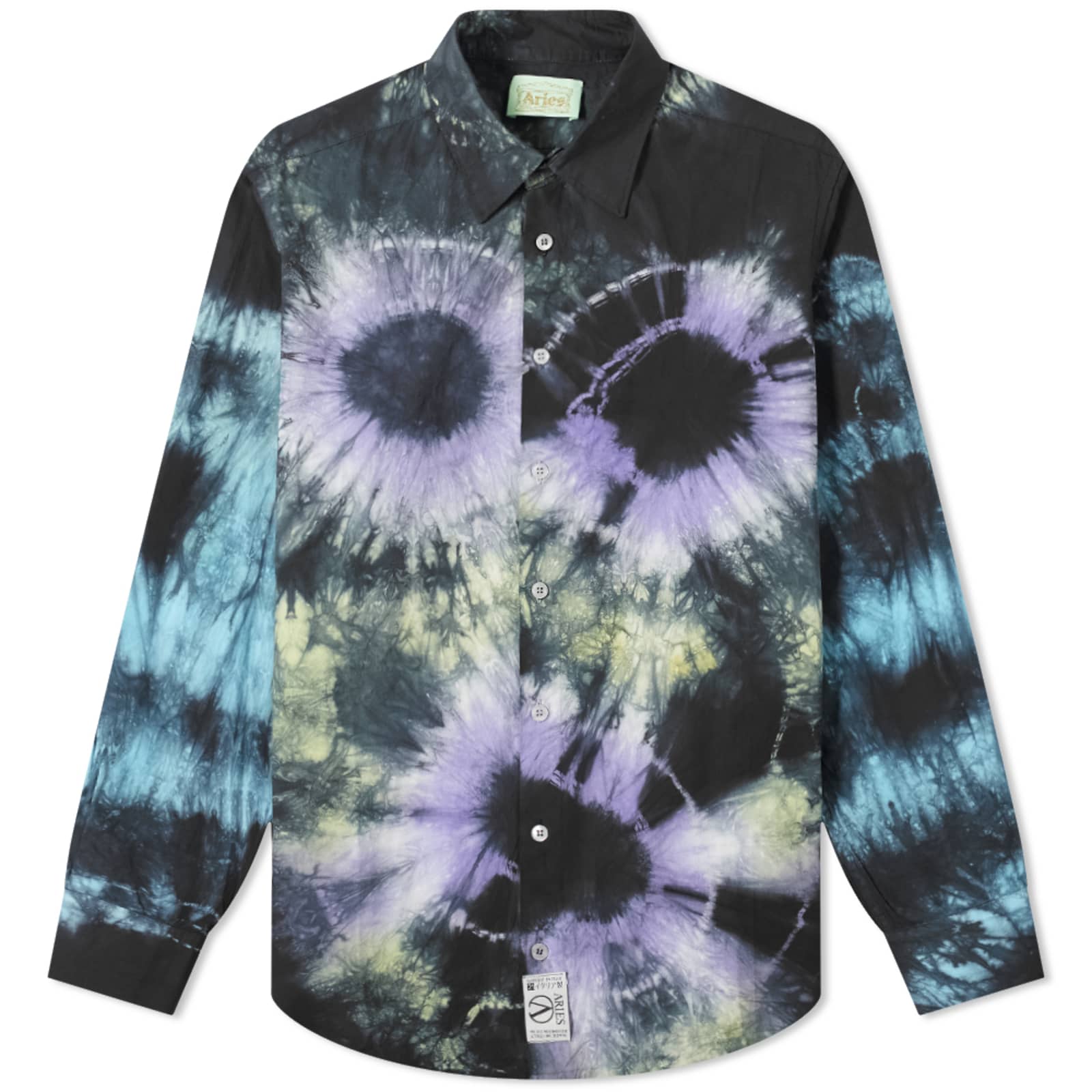 Aries Tie-Dye Headlights Shirt - Multi