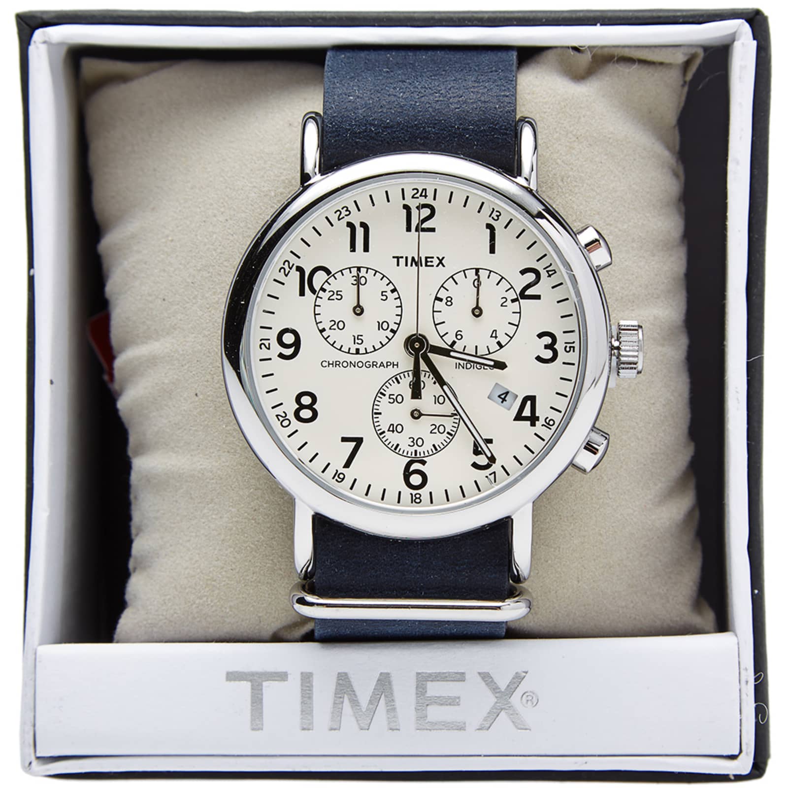 Timex Weekender Chrono Oversized - Cream & Blue