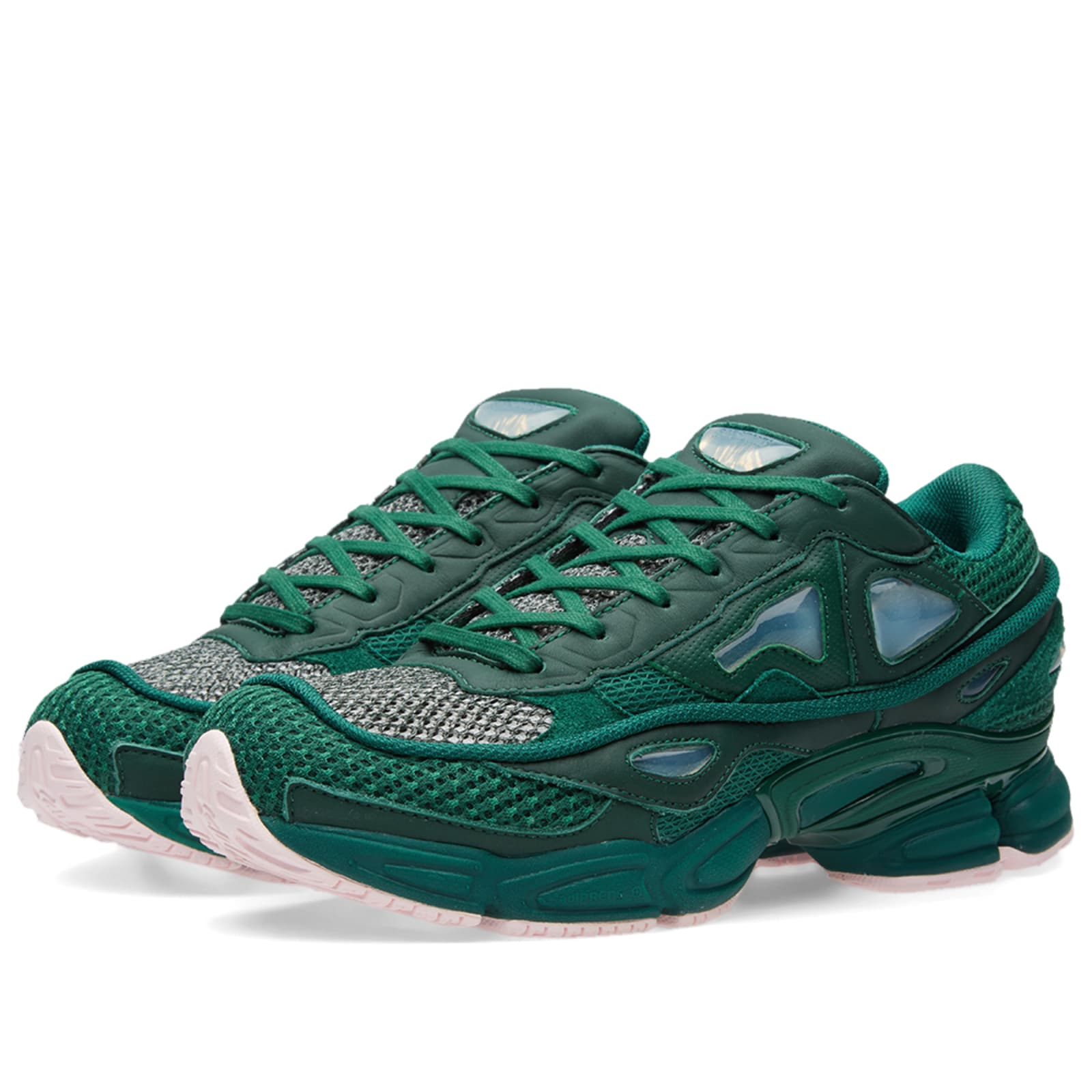 Adidas x Raf Simons Ozweego 2 - Dark Green & Clear Pink