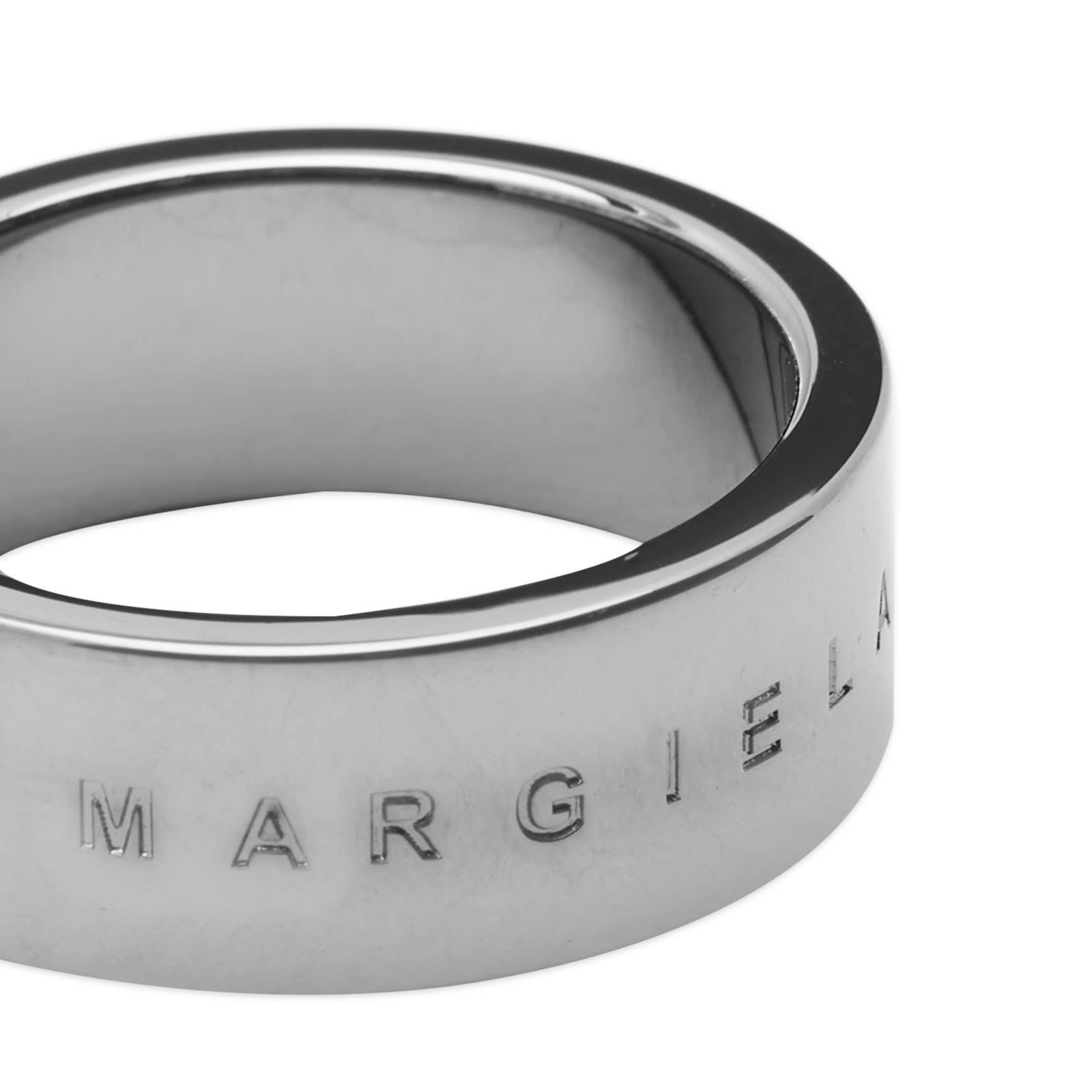 Maison Margiela Text Logo Ring Brushed Ruthenium | END. (DE)