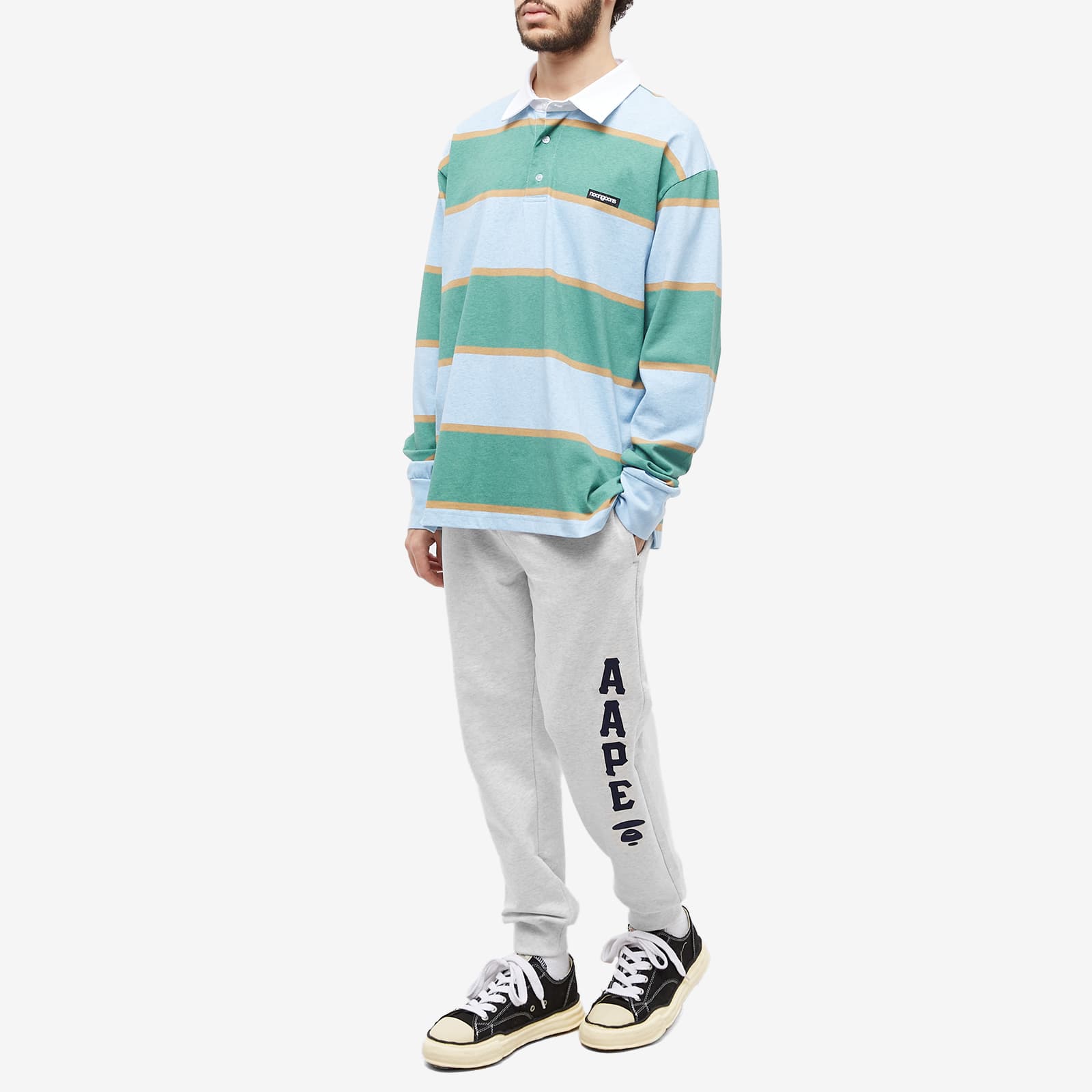 AAPE Street Ball Sweat Pant White END.