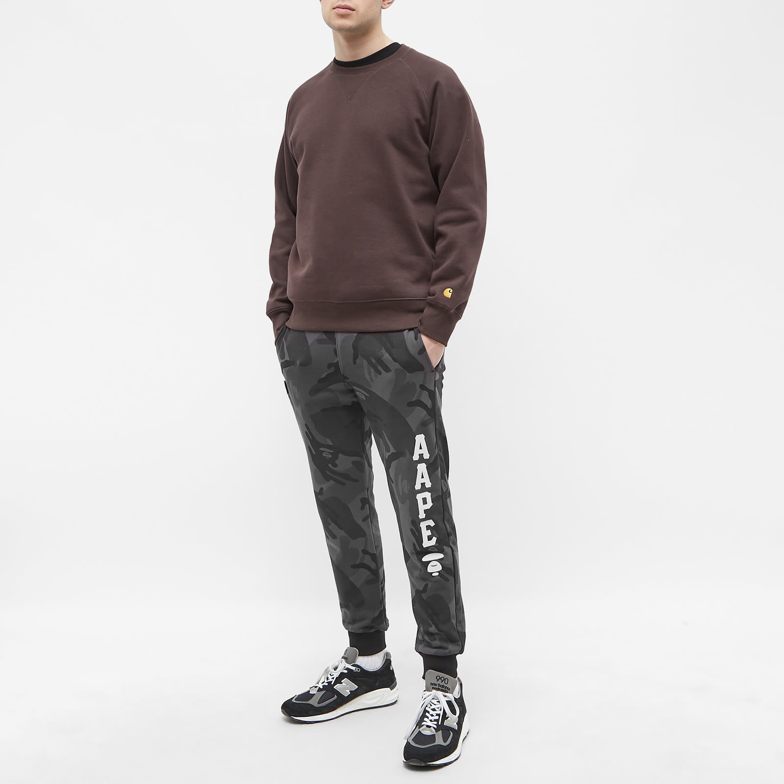 AAPE Street Ball Sweat Pant Black Camo END.