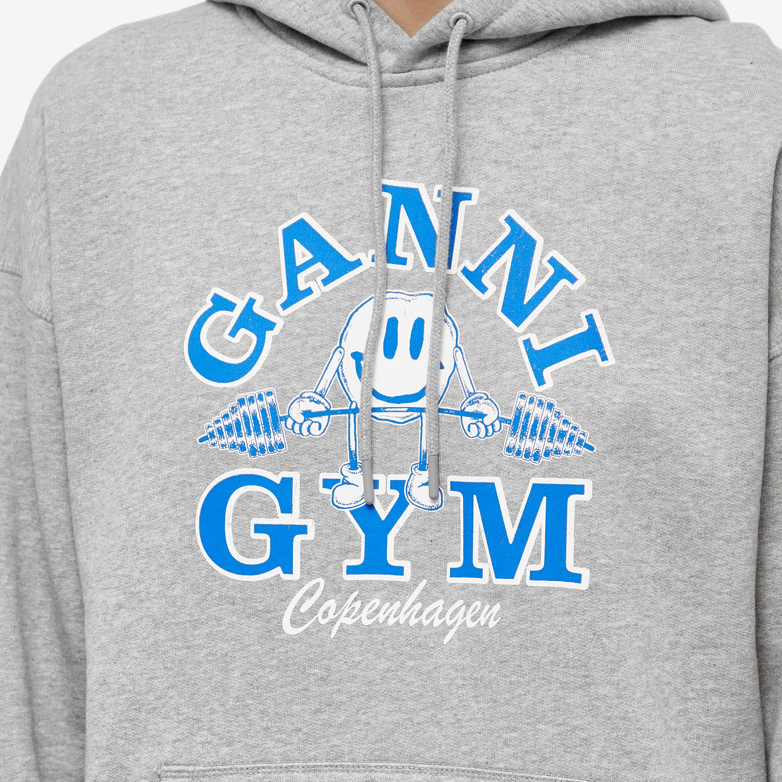 GANNI Isoli Oversized Gym Hoodie Paloma Melange END.