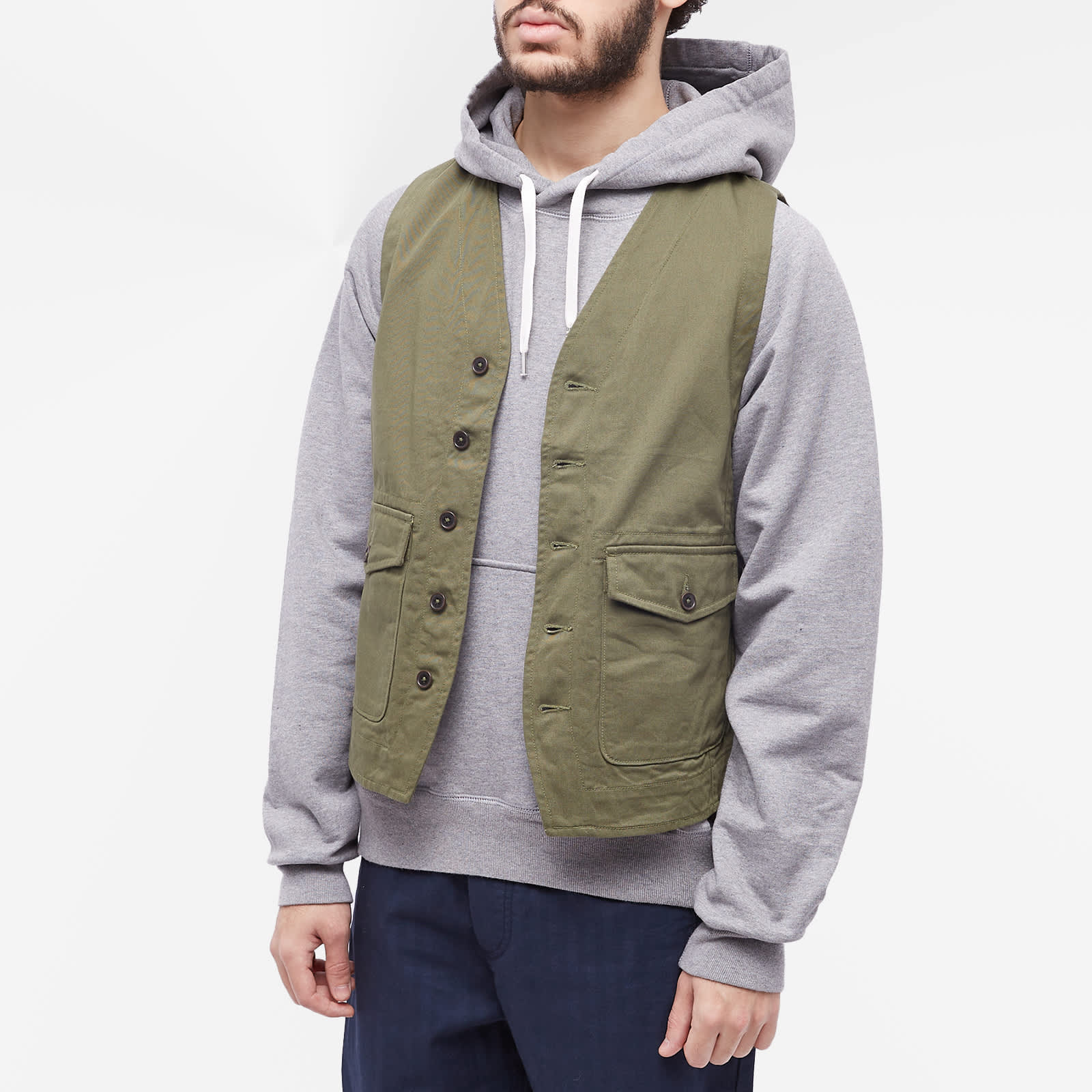 Universal Works Field Waistcoat Light Olive END. (US)