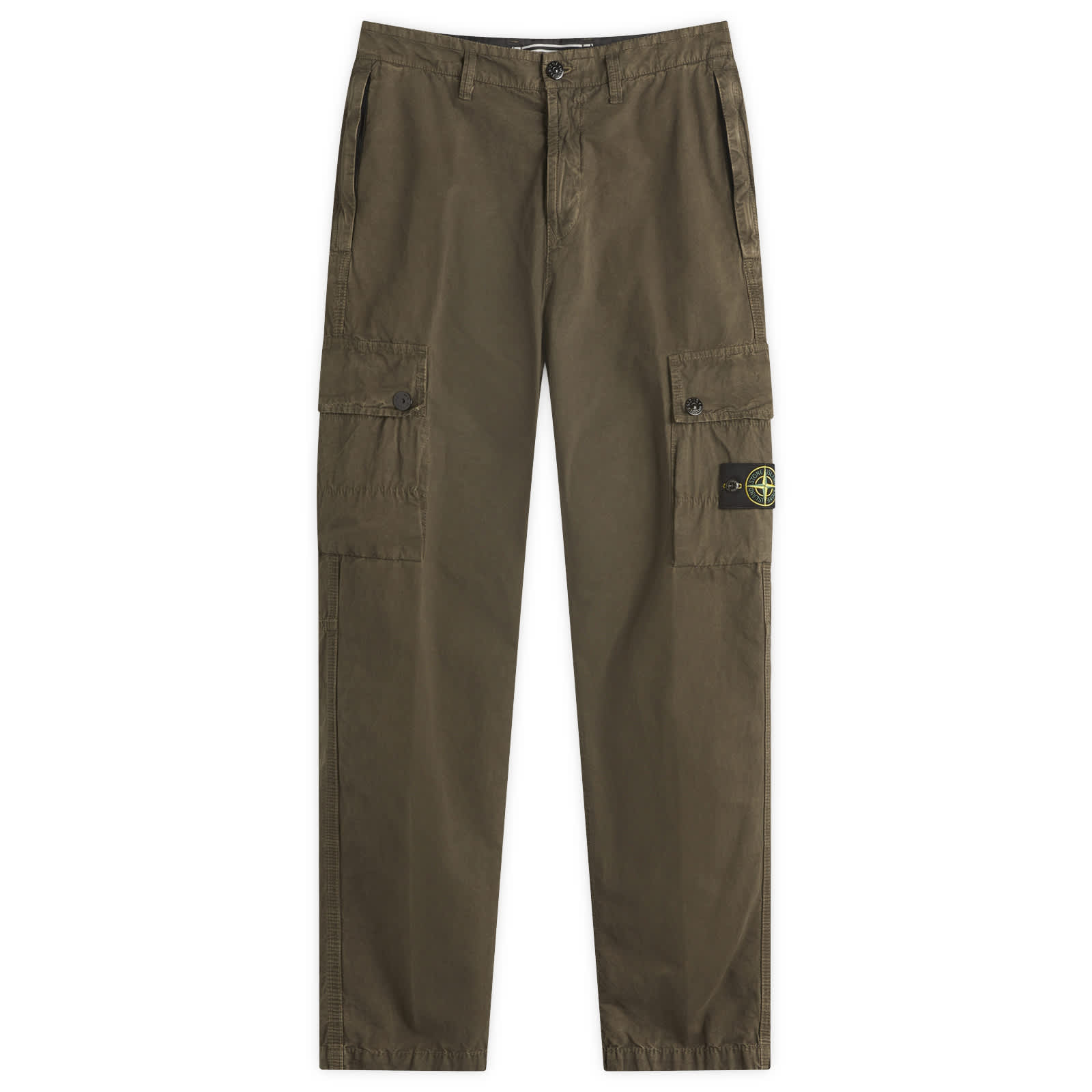 Stone Island Old Effect Brushed Cotton Canvas Cargo Pants