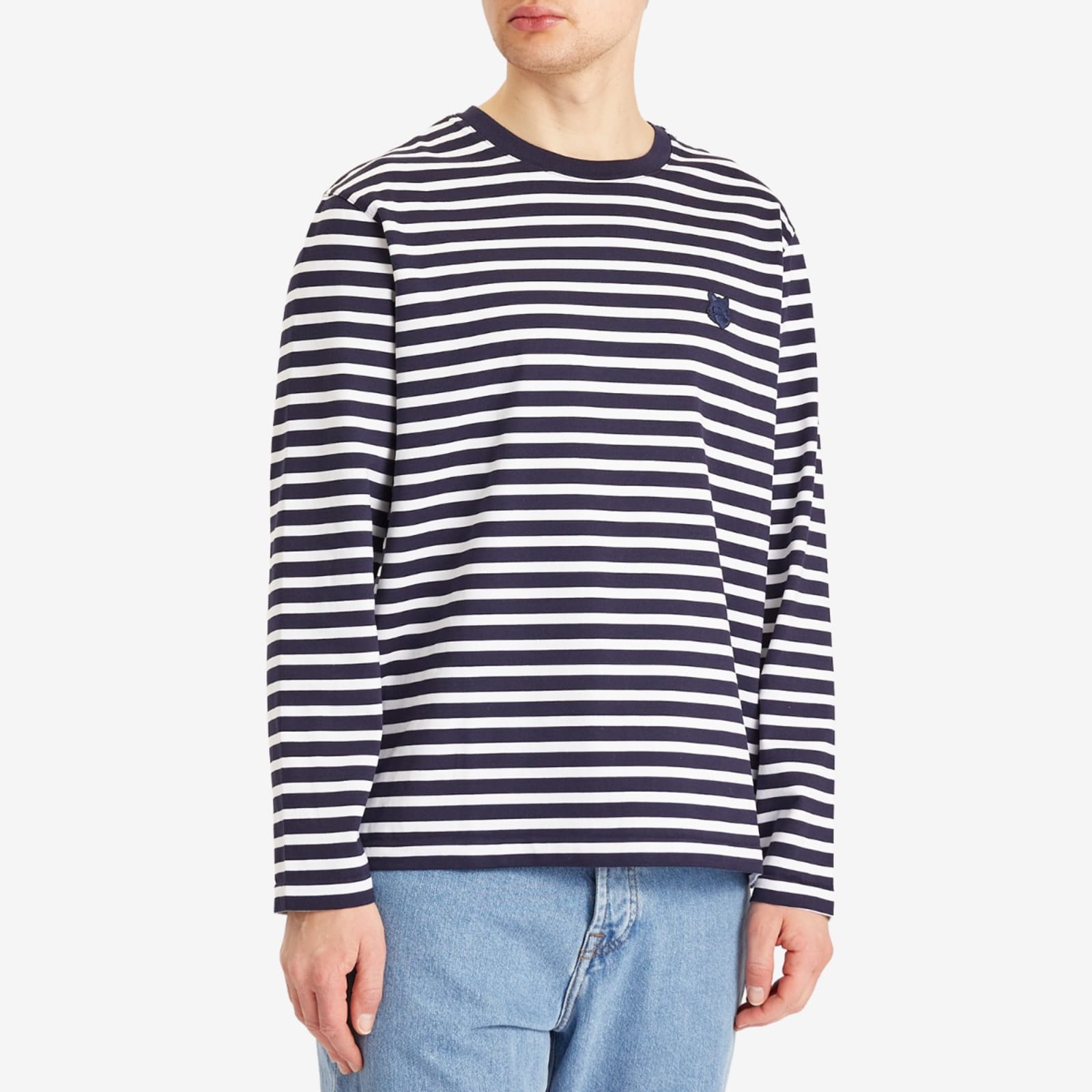 Maison Kitsune Bold Fox Head Patch Mariner Long Sleeve Tee