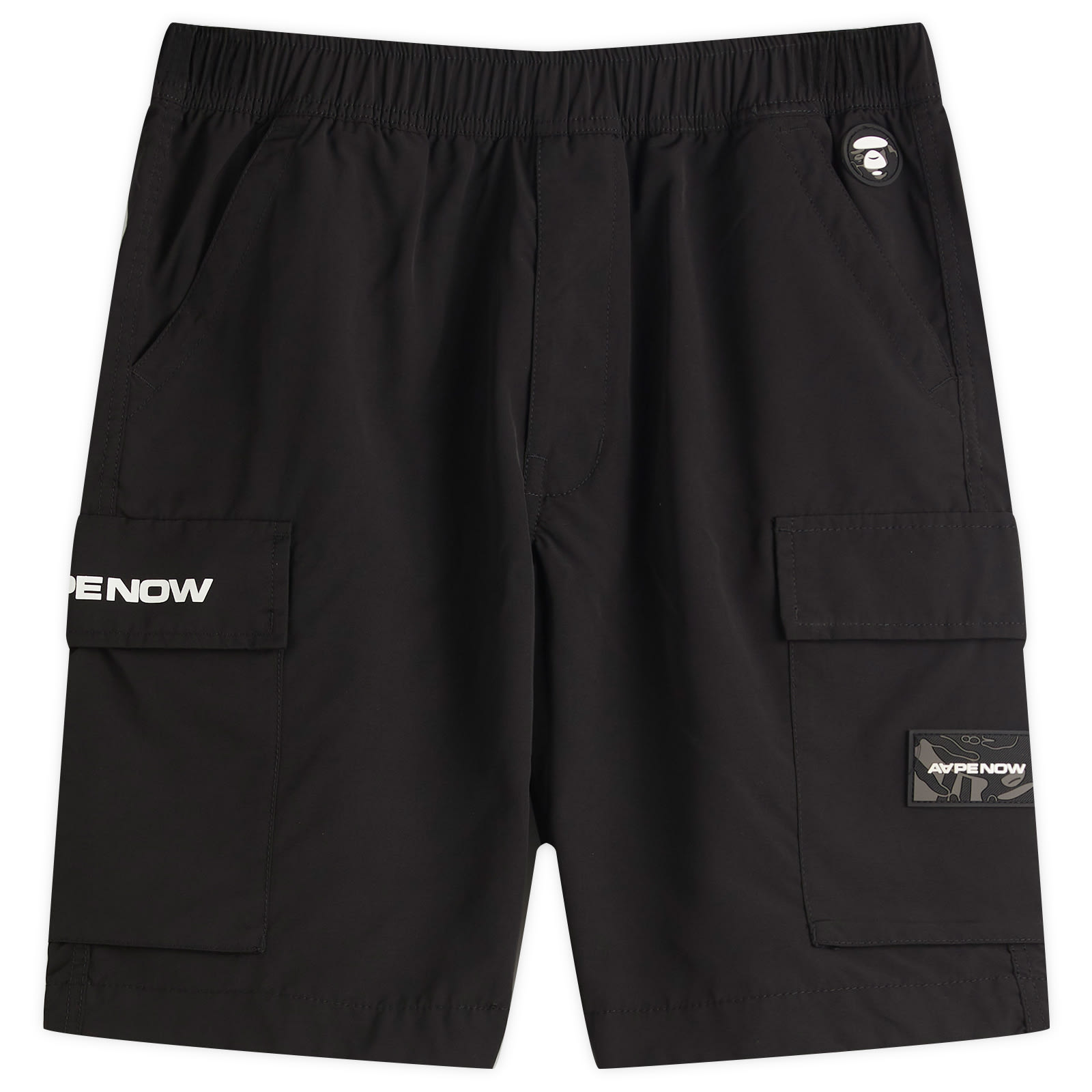 AAPE Now Loose Fit Cargo Shorts - Black