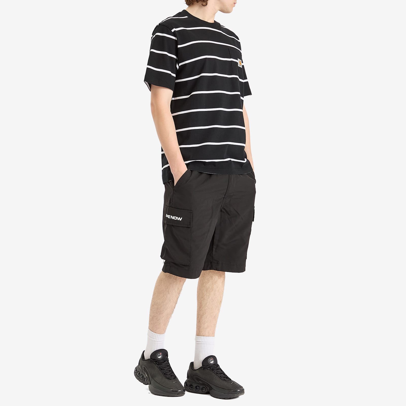 AAPE Now Loose Fit Cargo Shorts - Black