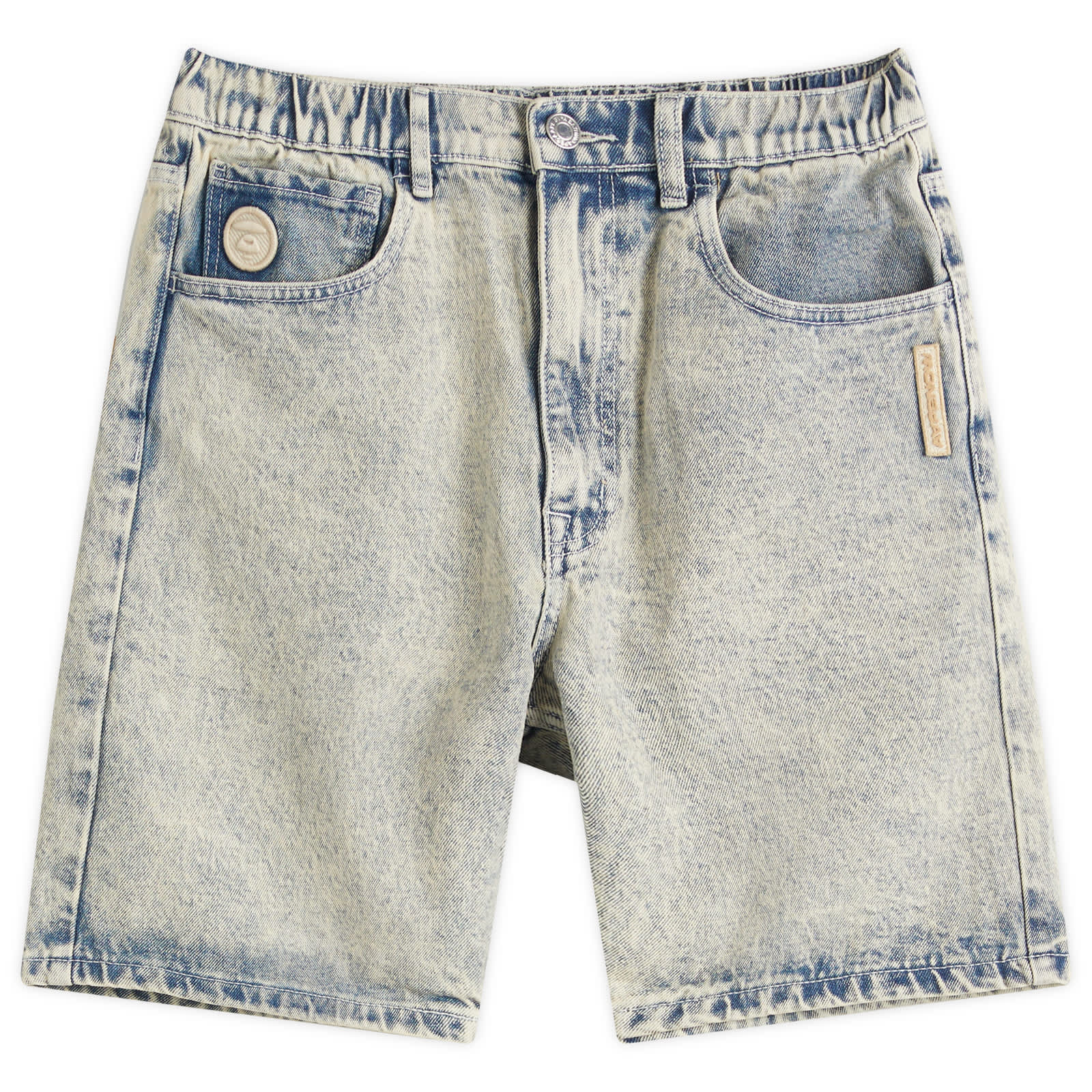 AAPE Loose Fit Denim Shorts - Blue