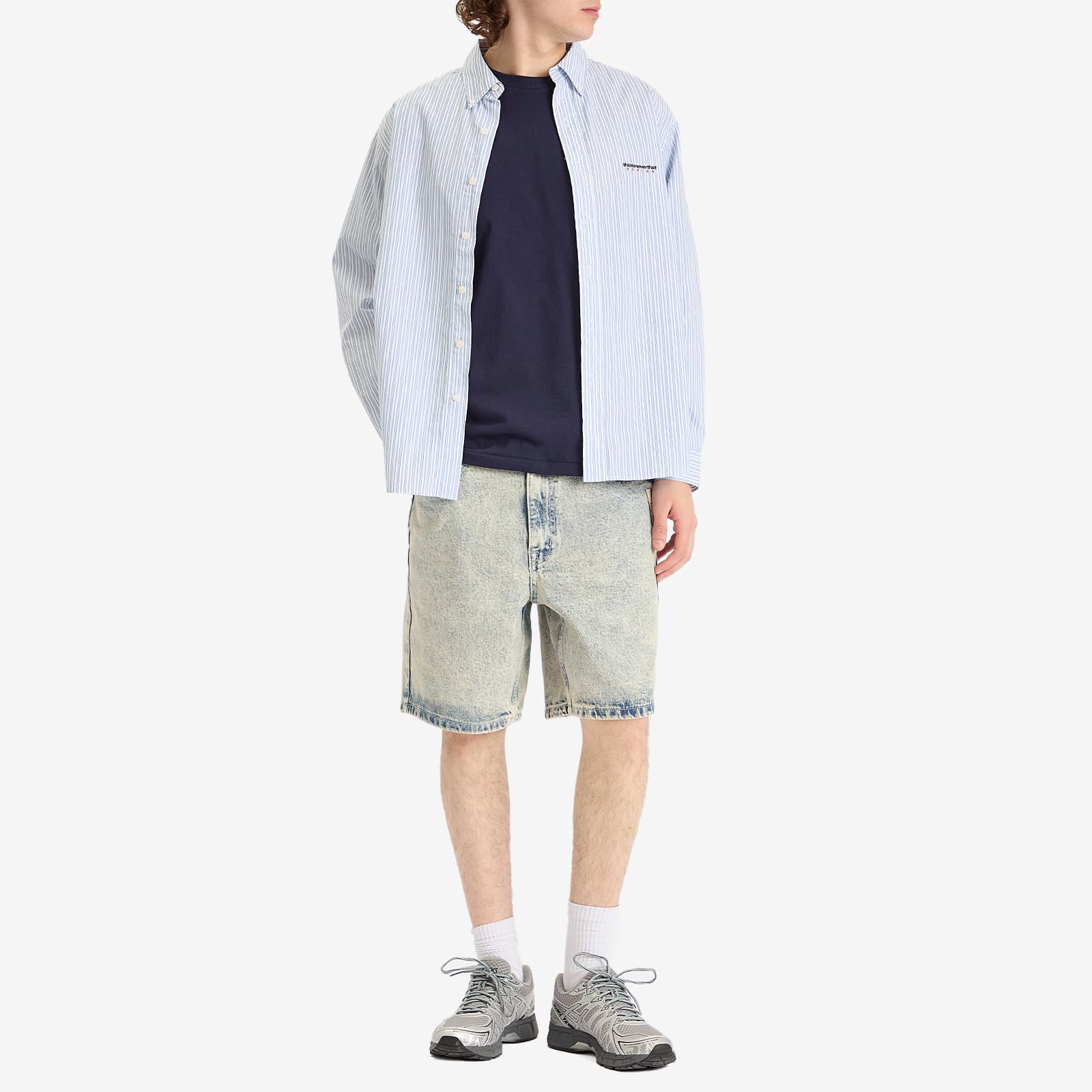 AAPE Loose Fit Denim Shorts - Blue