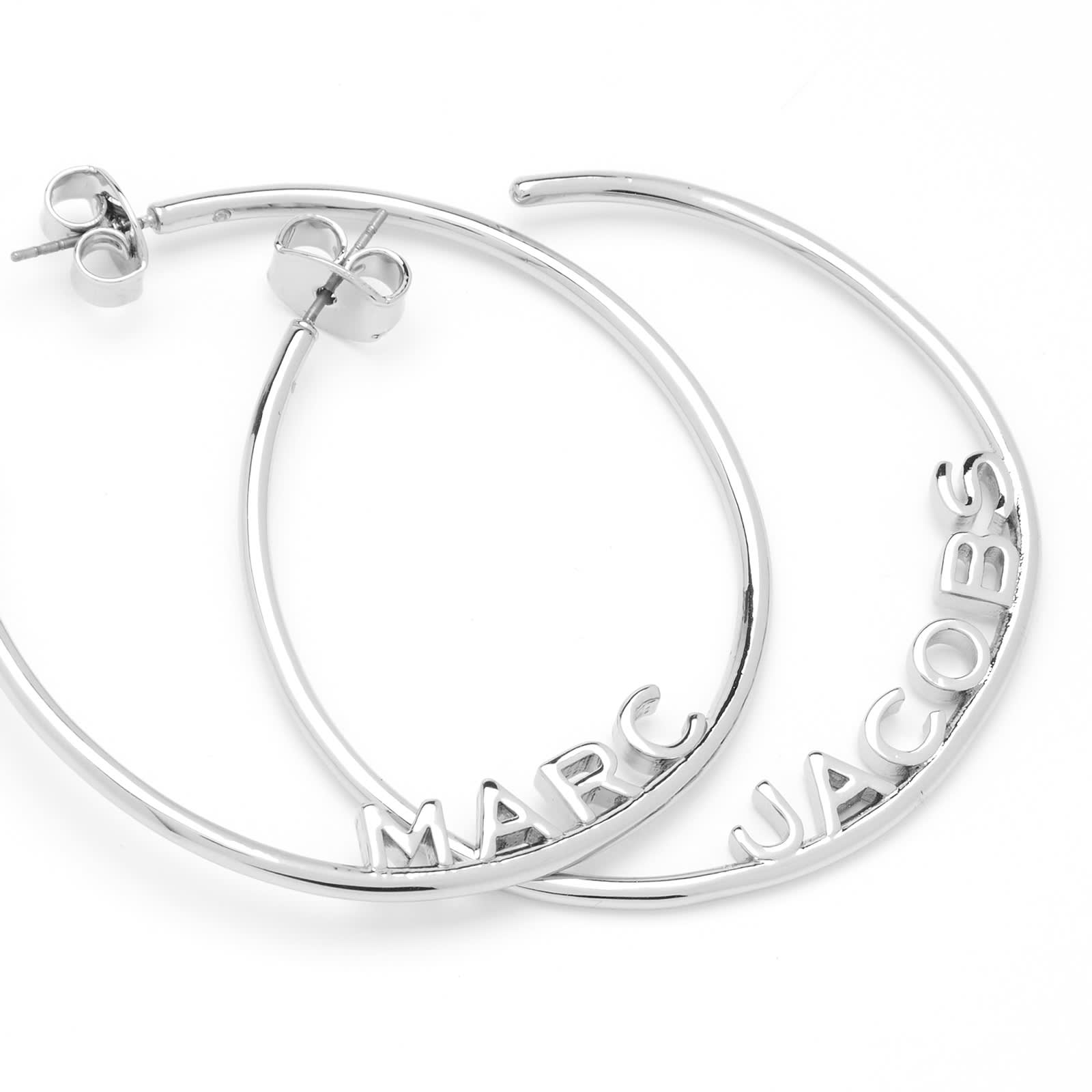 Marc Jacobs Monogram Hoops Silver END. (CN)
