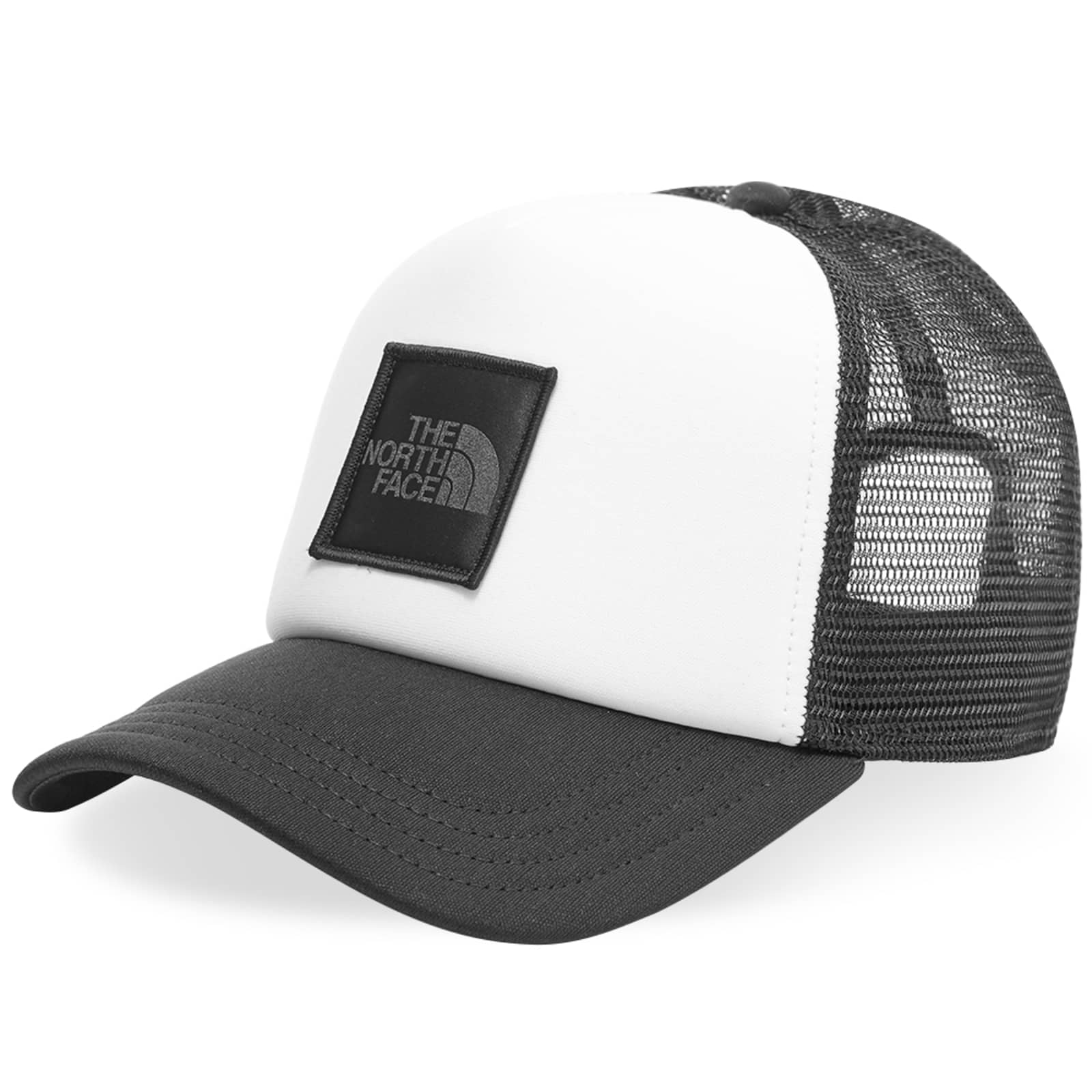 The North Face Logo Trucker Cap Black & White END. (AR)