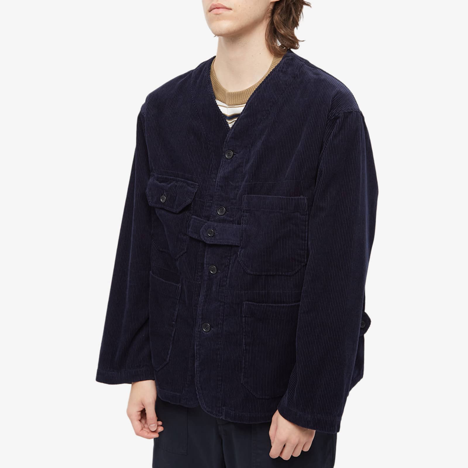 Engineered Garments Cord Cardigan Jacket Dark Navy END.