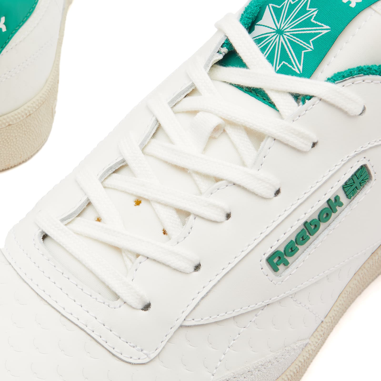 reebok club c white green