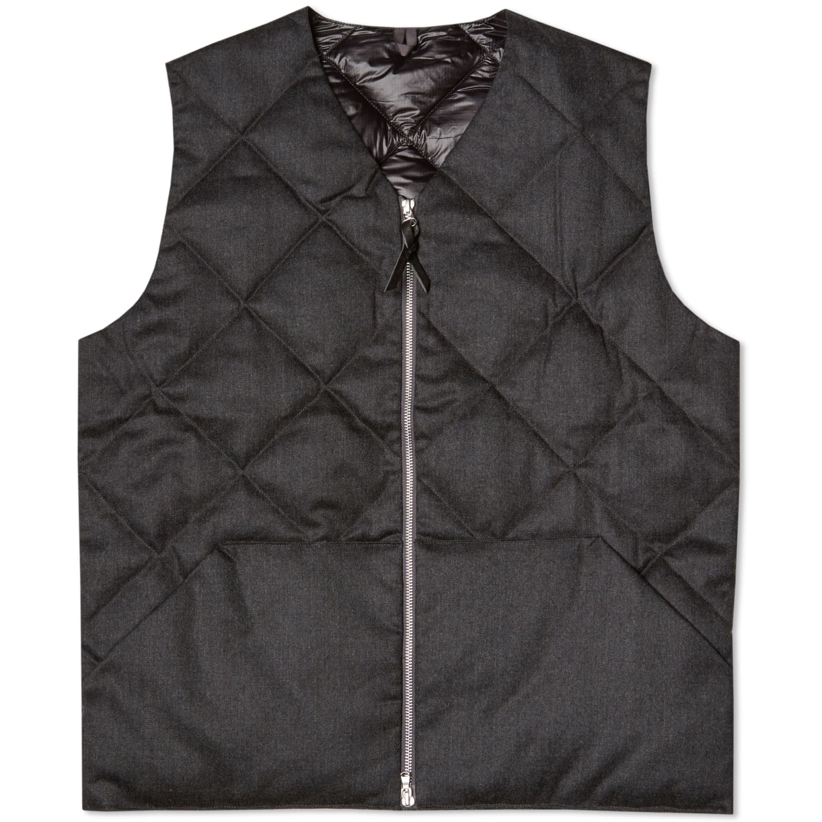 Nanamica Hybrid Cycling Vest Grey Stretch Wool END.