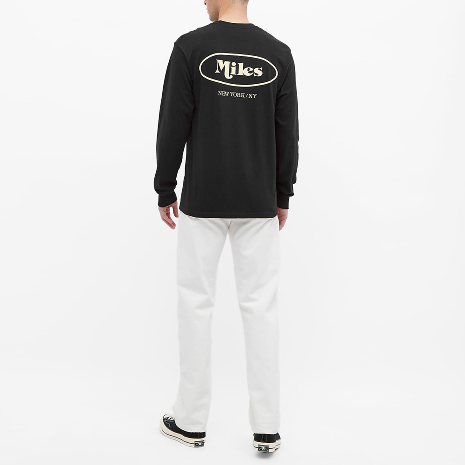 Miles Long Sleeve Classic Logo TShirt Black END. (GB)