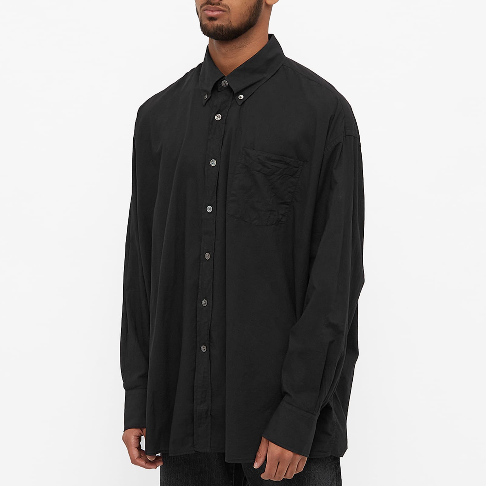 Our Legacy Borrowed Button Down Shirt Black Voile END.