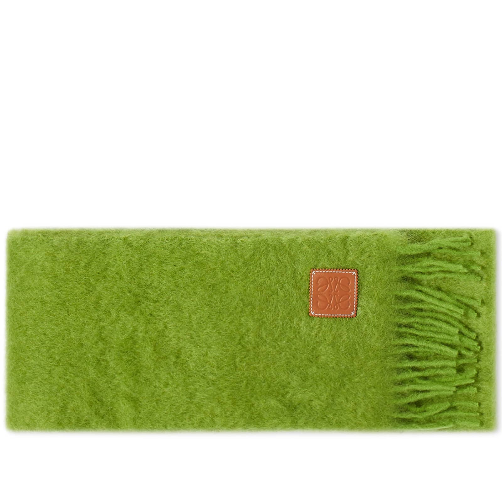 Loewe Mohair Scarf - Lime Green