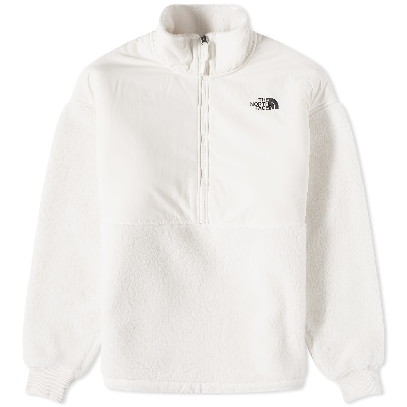The North Face Platte High Pile Quarter Zip Fleece Gardenia White END.