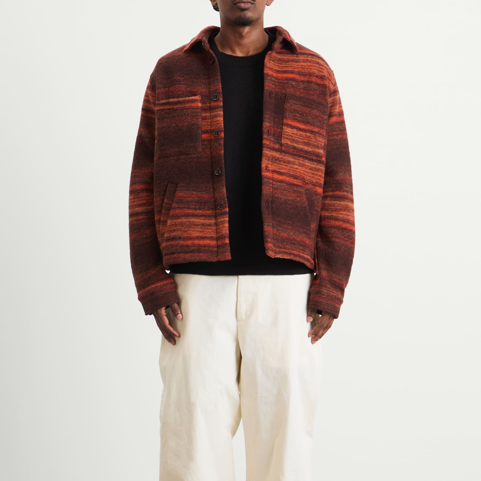 Percival Missisipi Boiled Wool Jacquard Overshirt