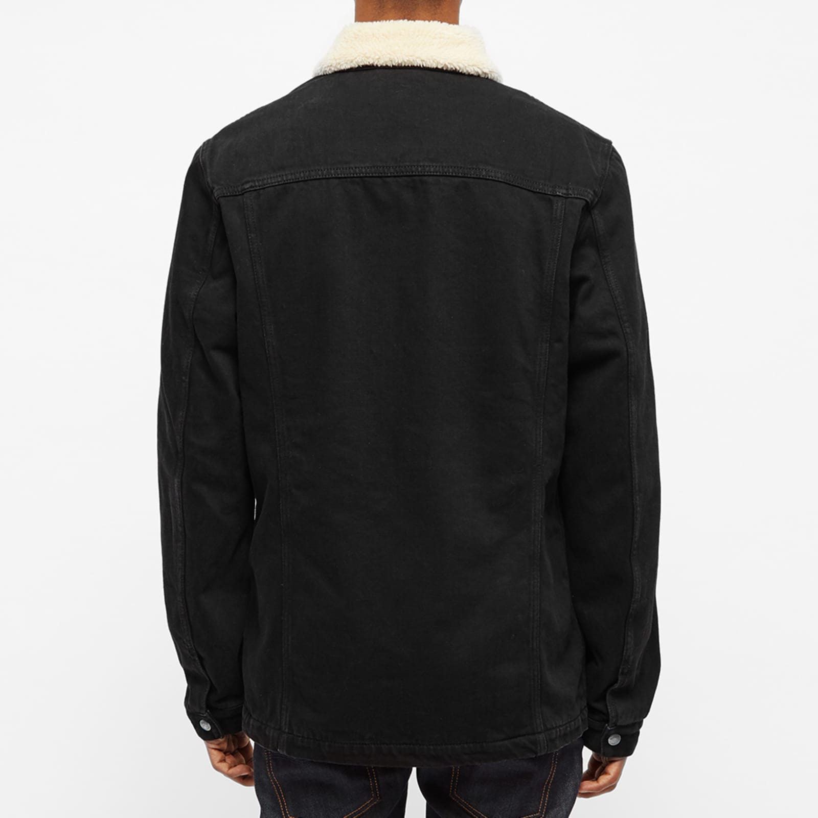 Nudie Lenny Sherpa Denim Jacket Black END.
