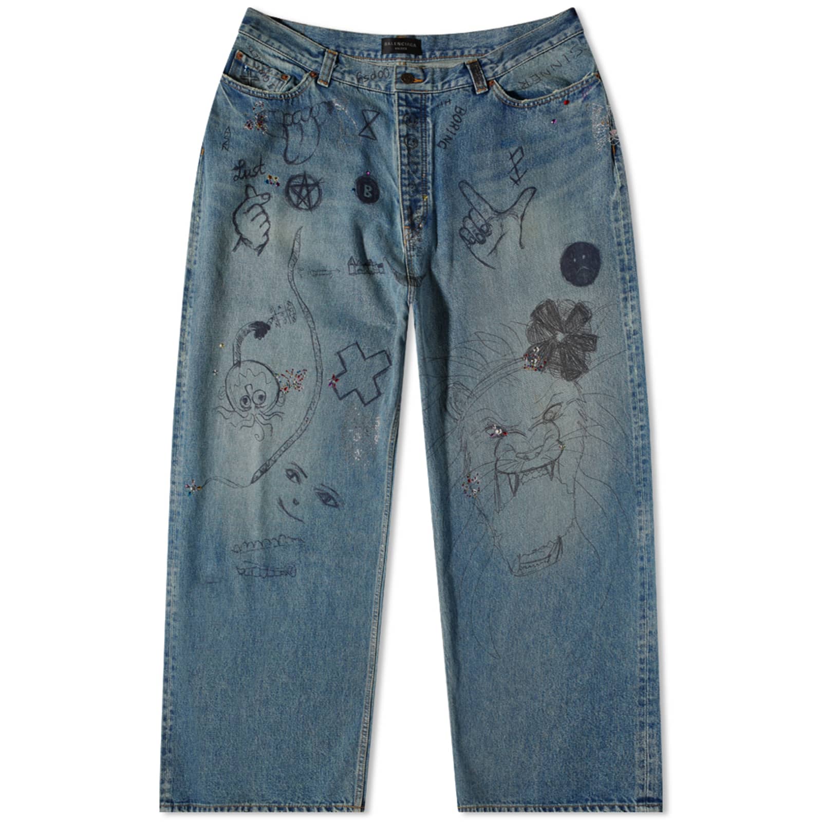 balenciaga blue jeans