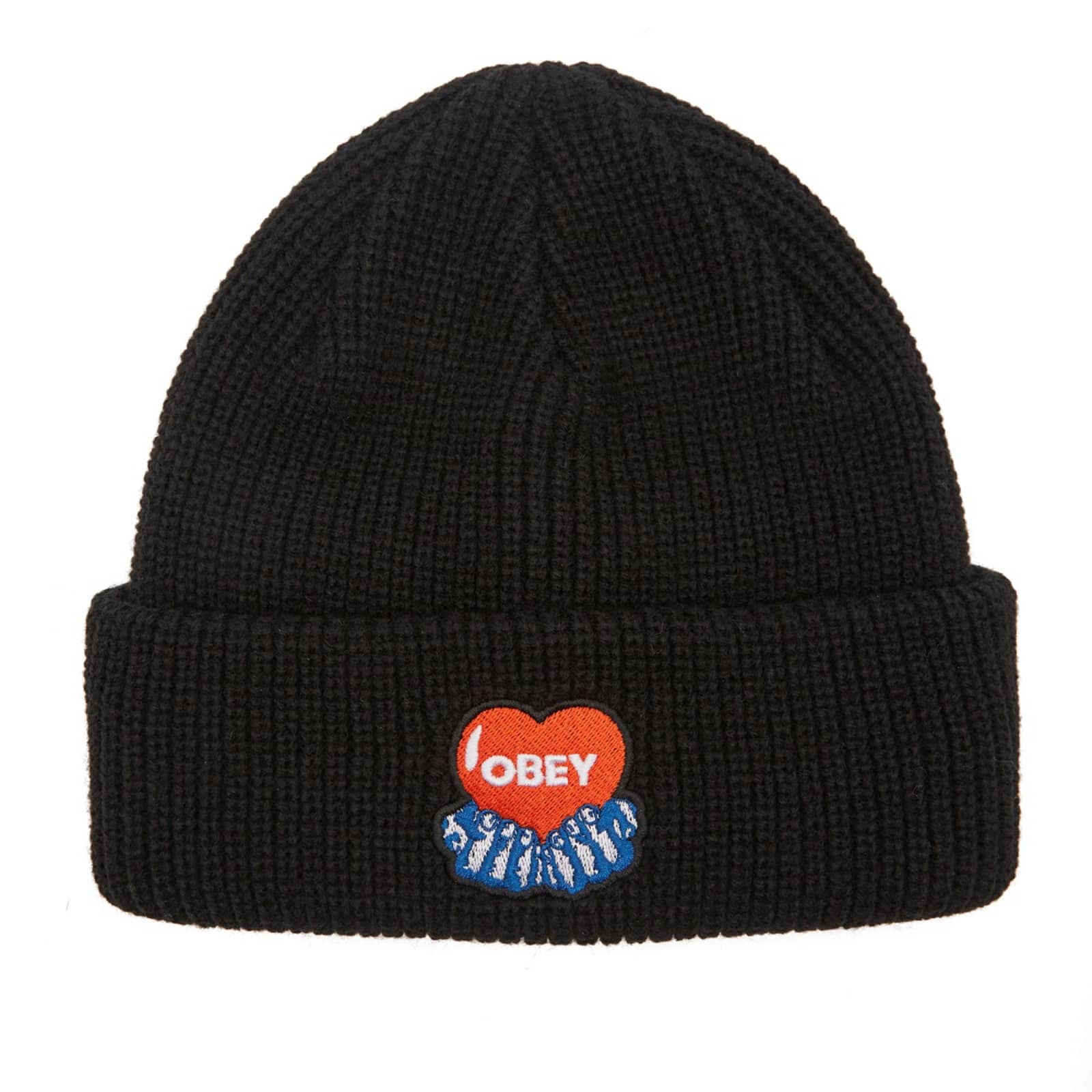 Obey Heart Beanie - Black