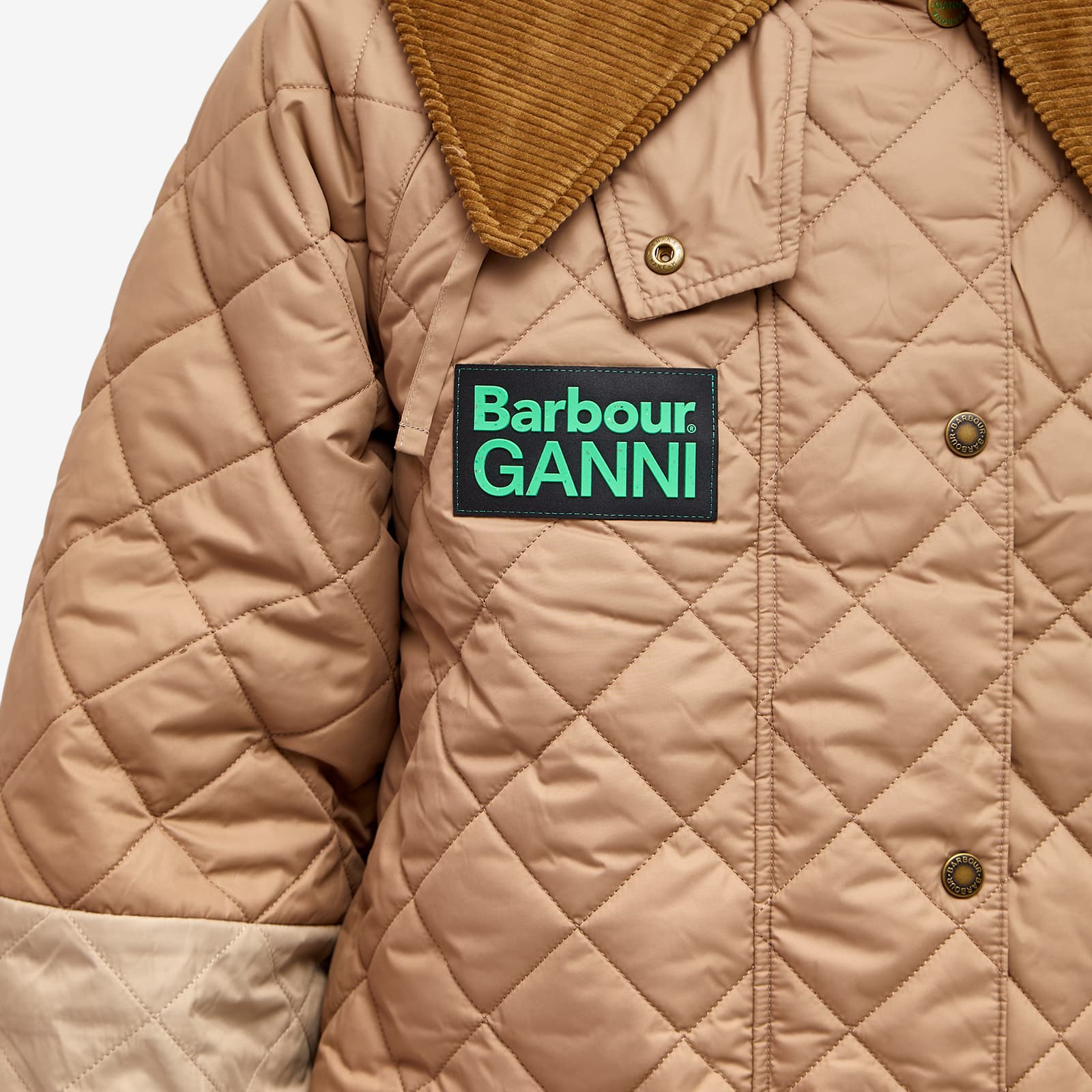 Barbour x Ganni Quilted Burghley Jacket - Honey & Light Trench